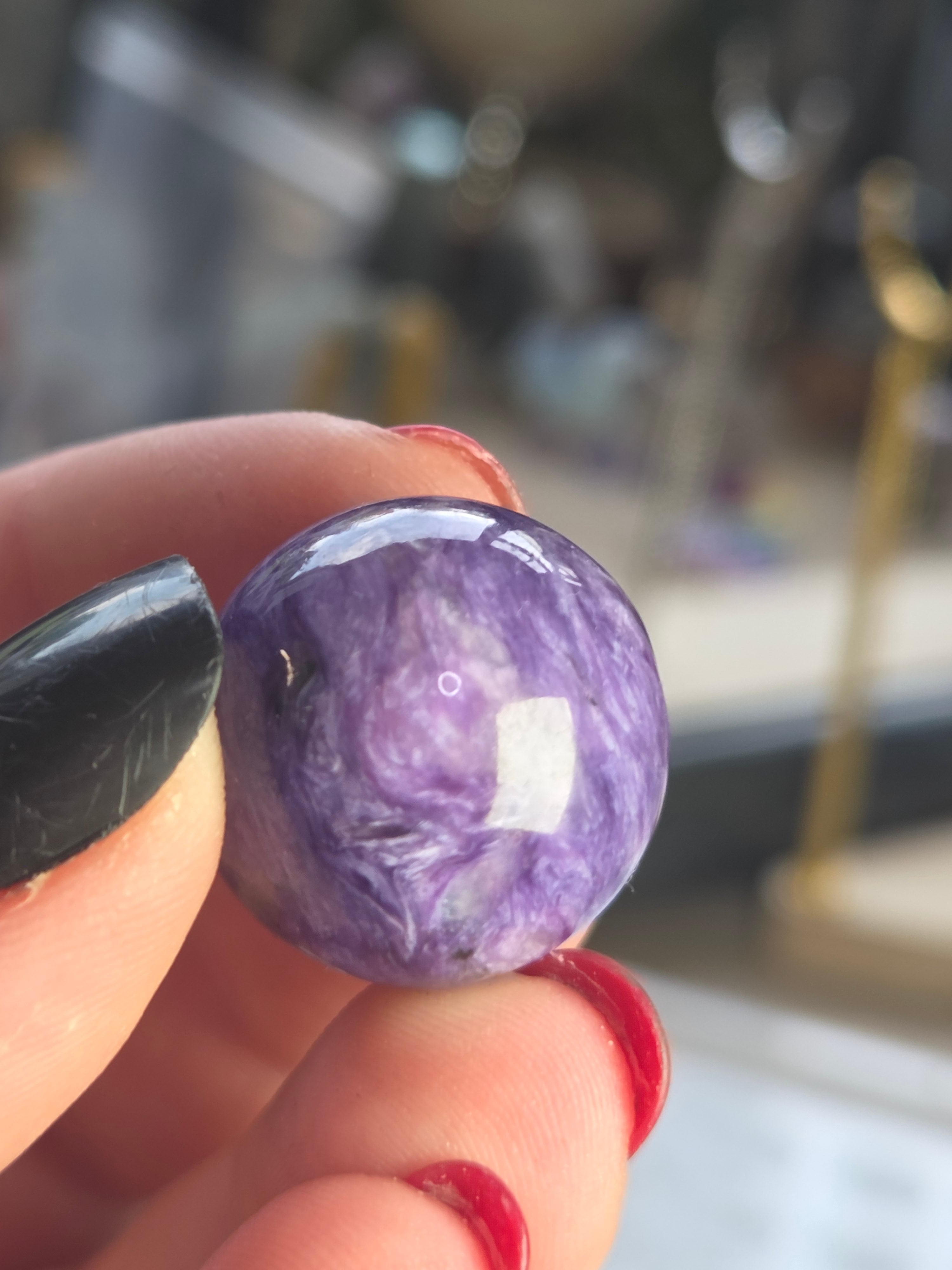 Charoite mini sphere