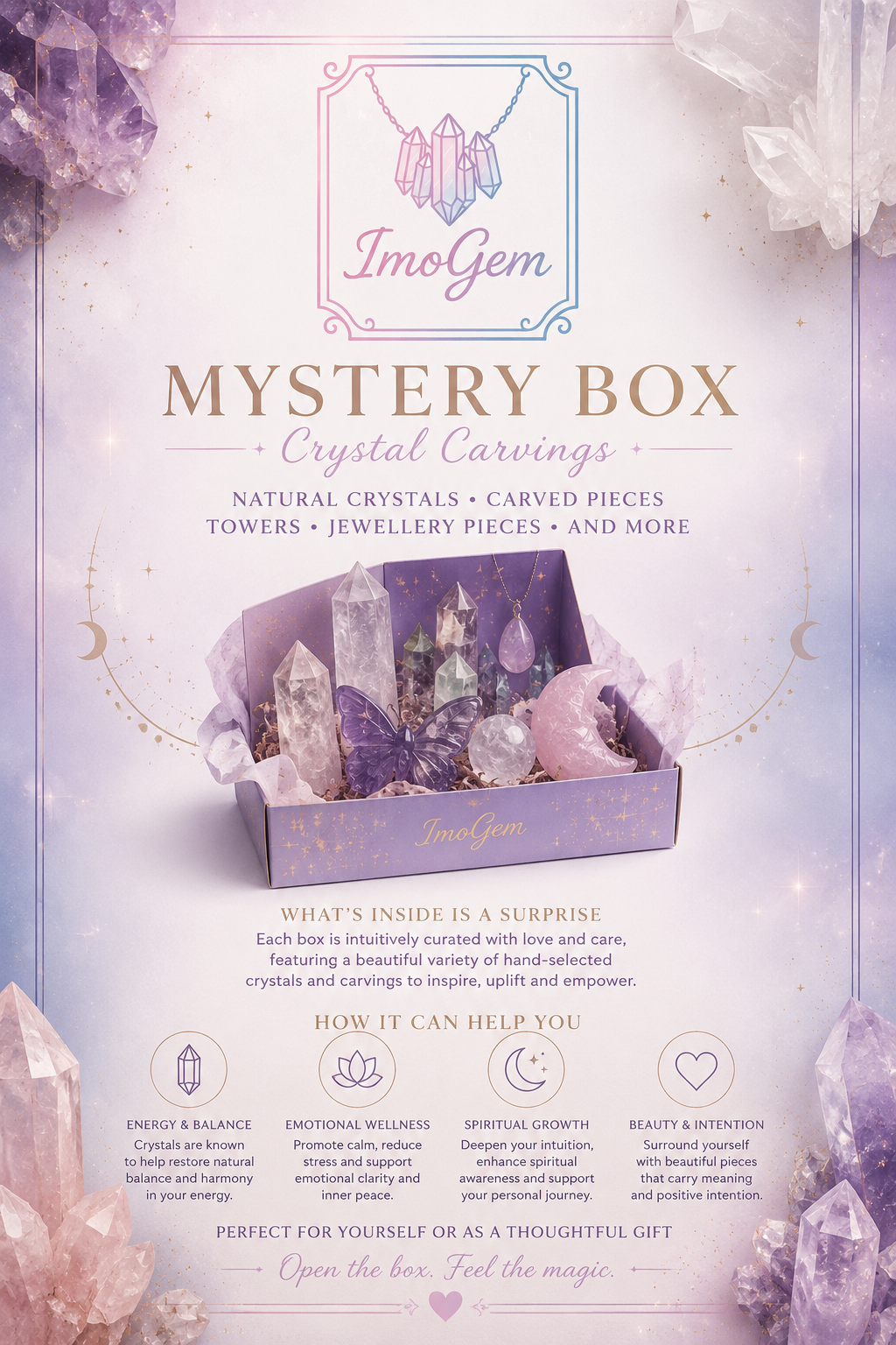 Crystal carving  Mystery Box