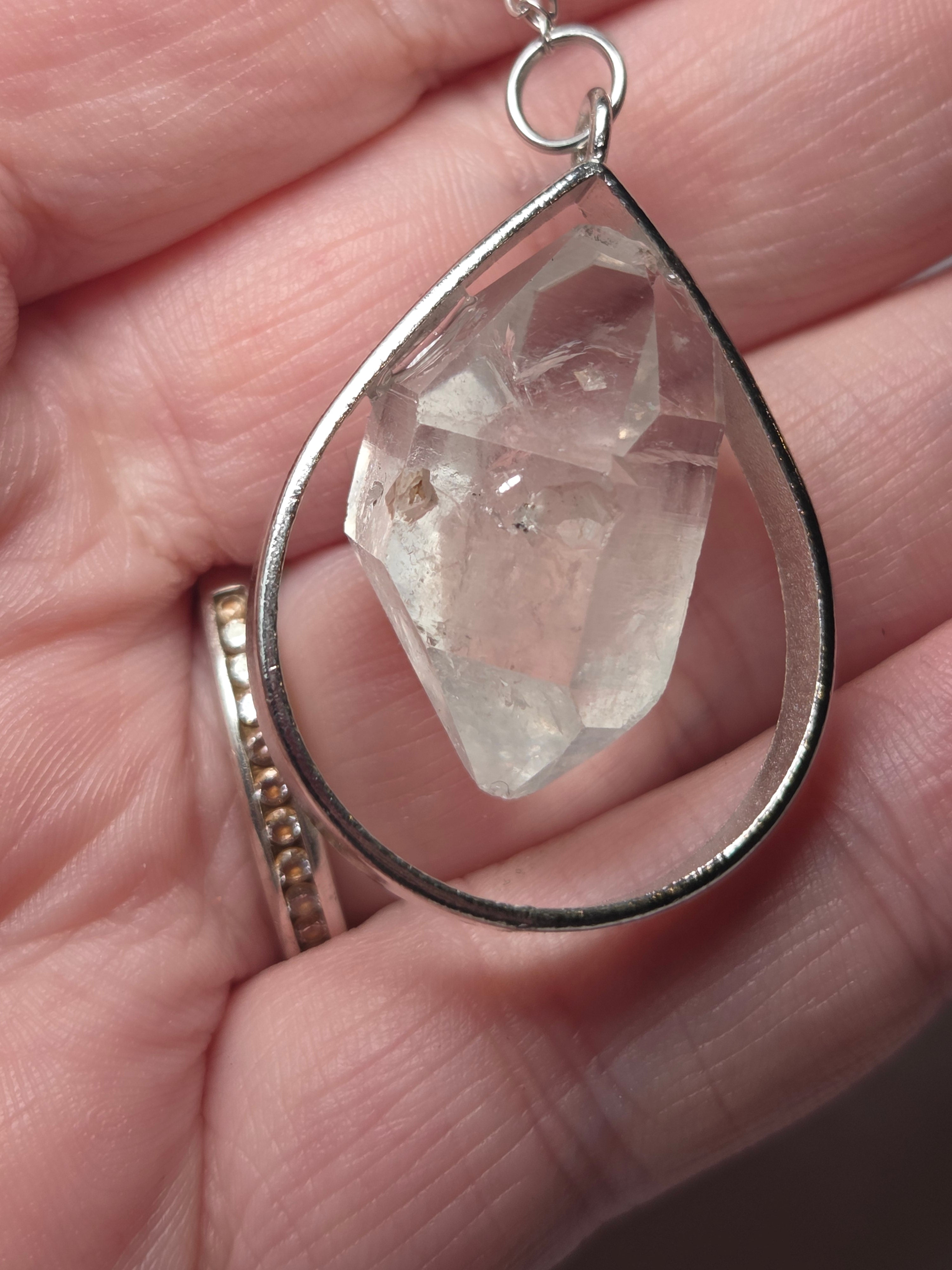 Hekemer diamond crystal handmade necklace