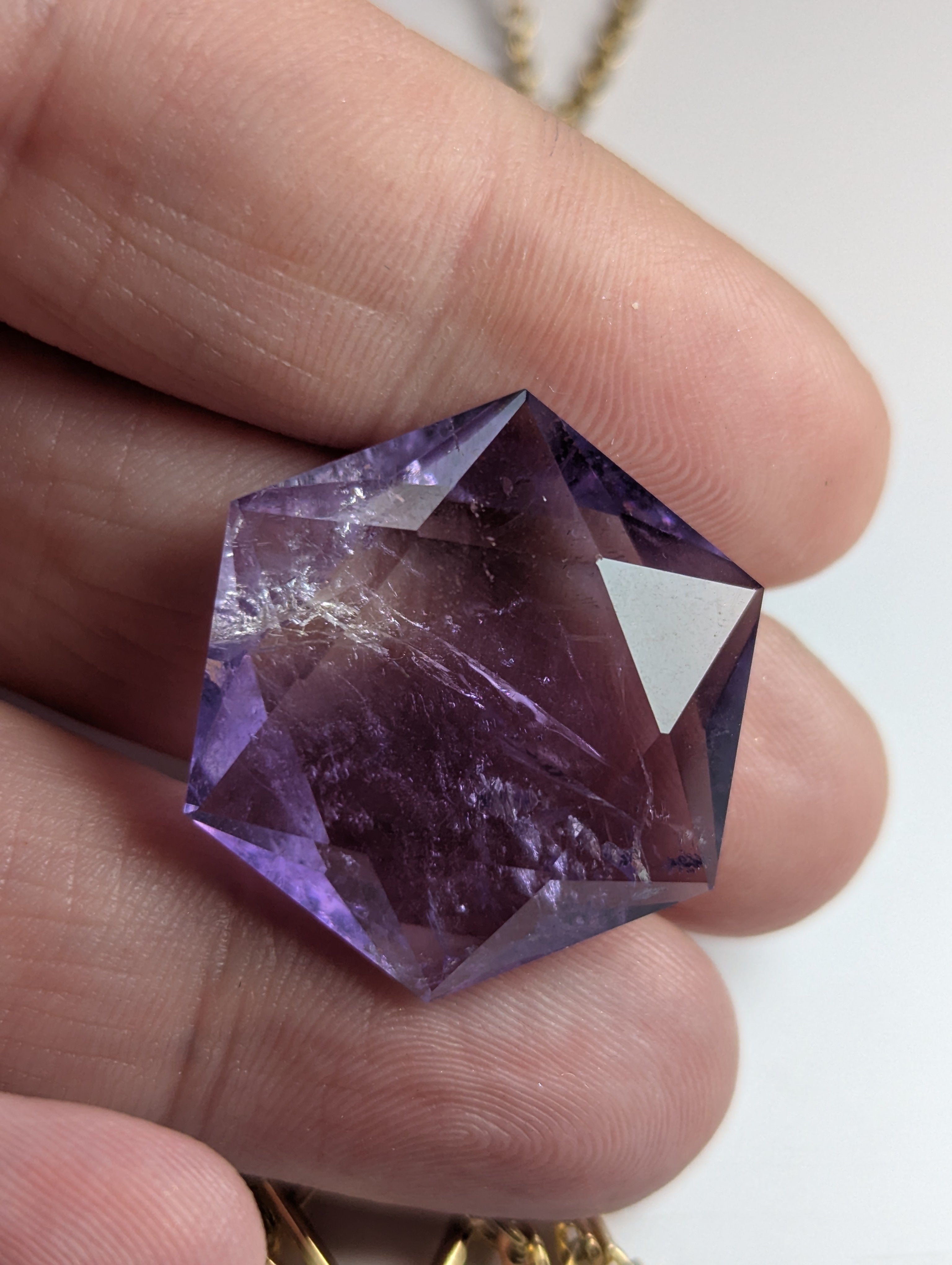 Grade AA Amethyst crystal necklace