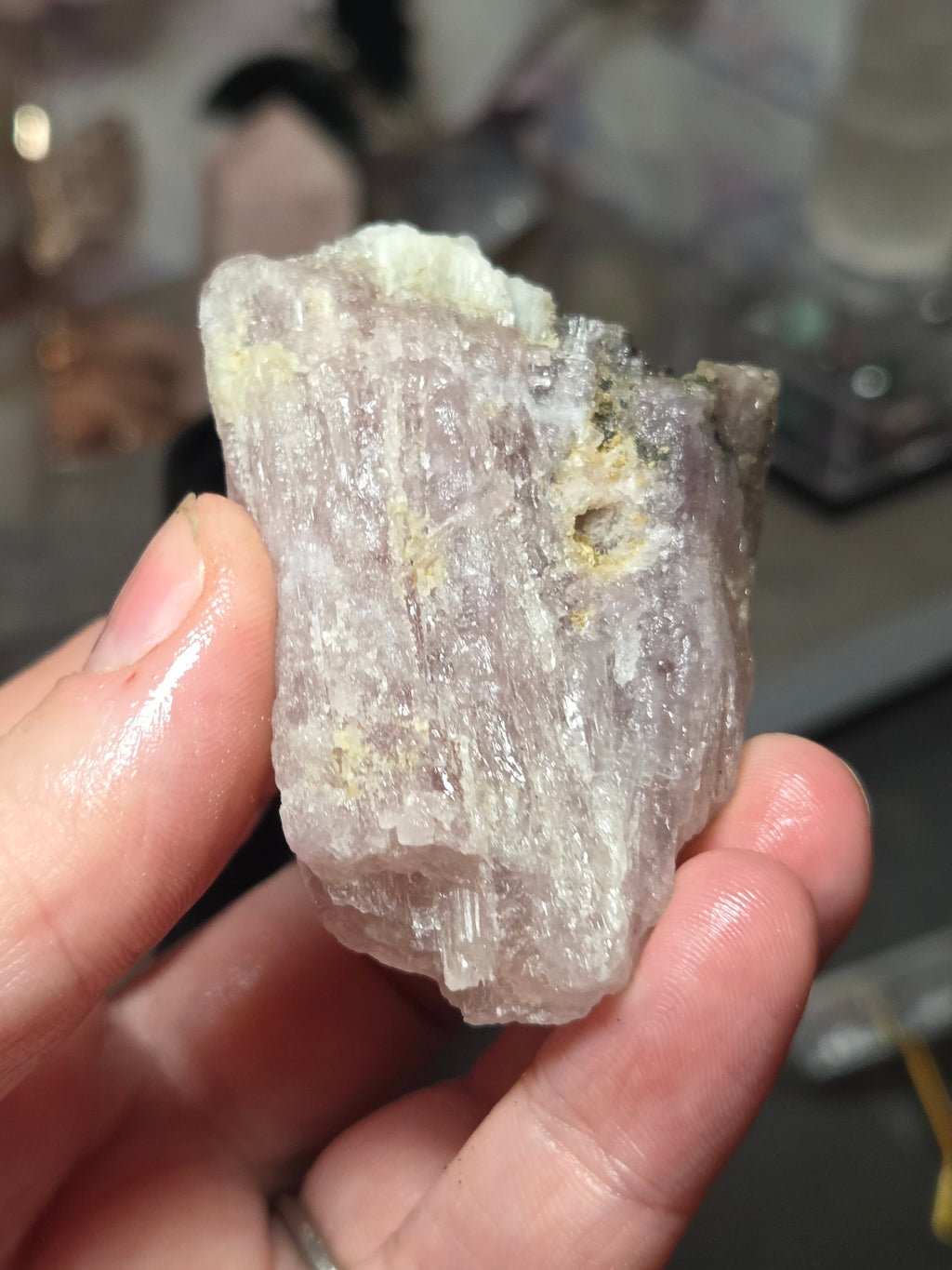 Natural  raw  Tourmaline crystal specimen with Stand