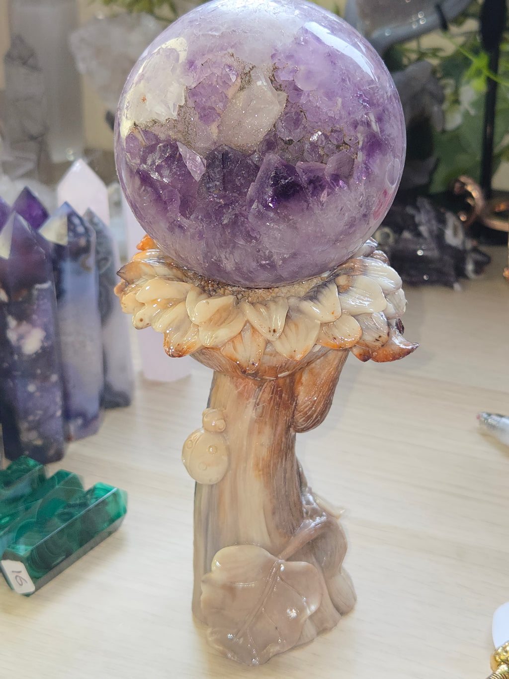 Crystal sphere stand  -sphere not included