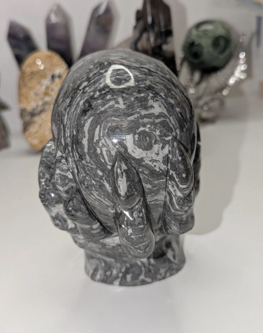 Picasso jasper skull and Claw