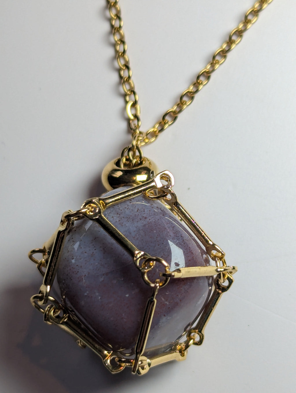 Purple ocean Jasper crystal necklace