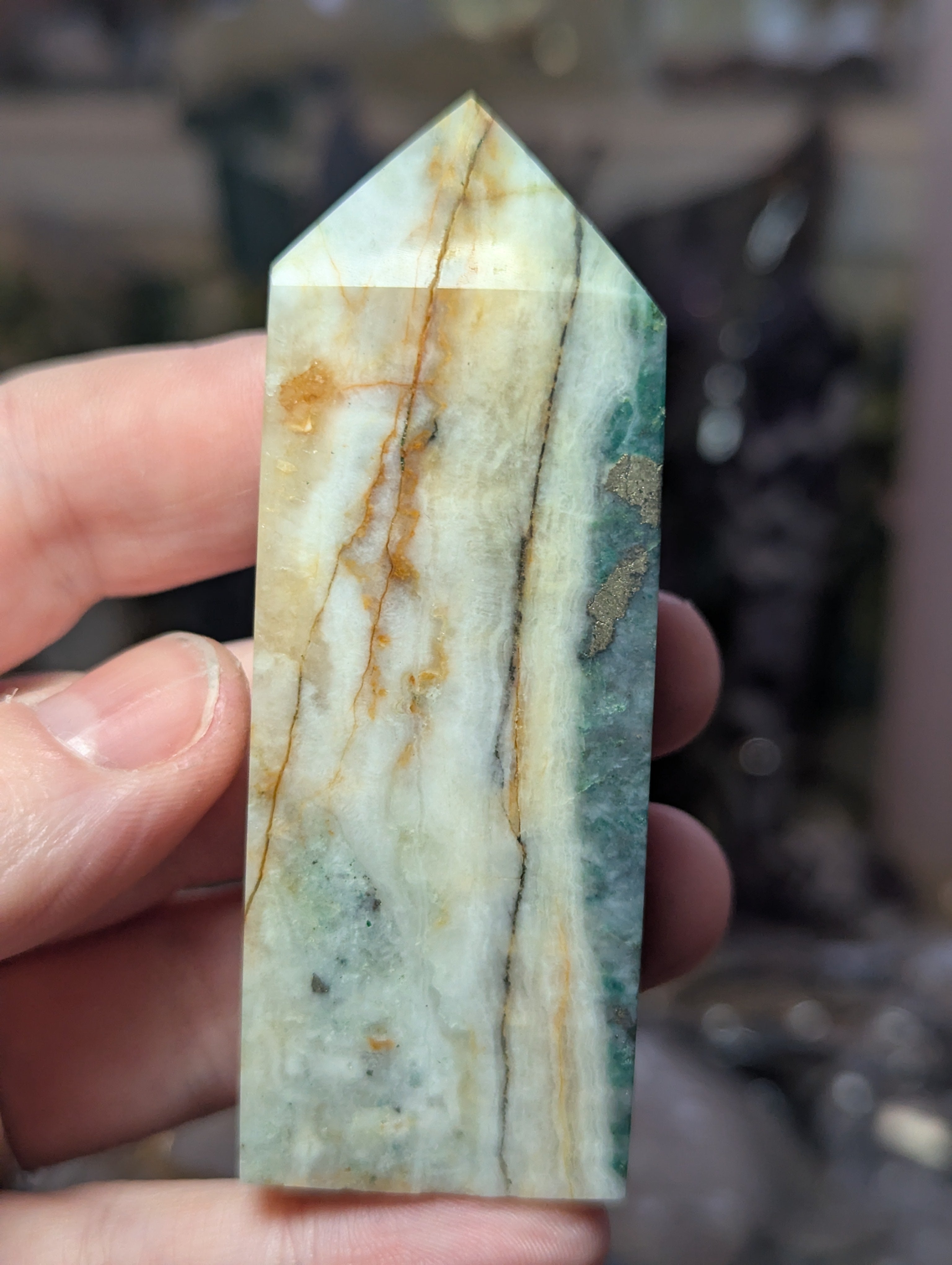 Green Turquoise crystal tower