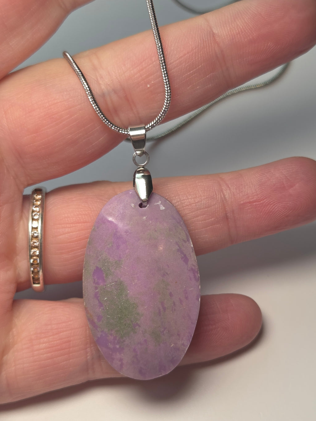Purperite crystal  handmade necklace