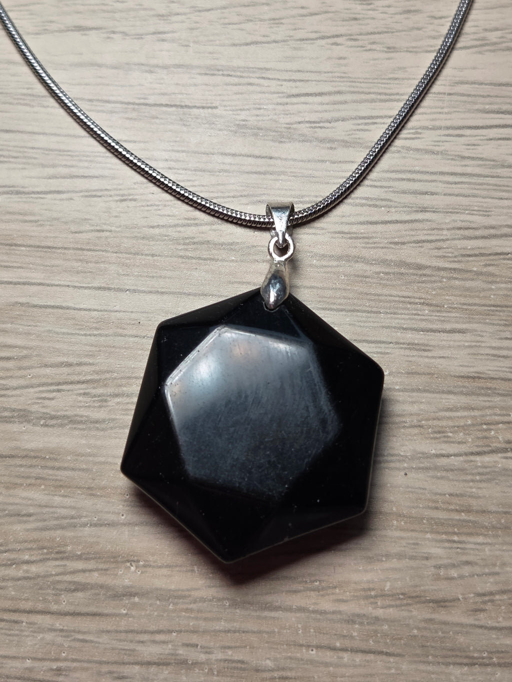 Obsidian crystal handmade necklace