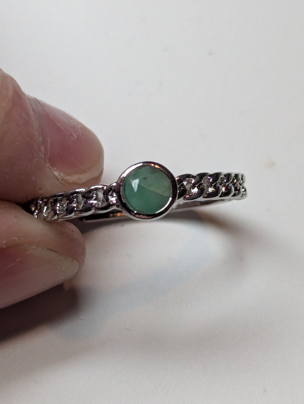 Green Aventurine crystal Adjustable ring