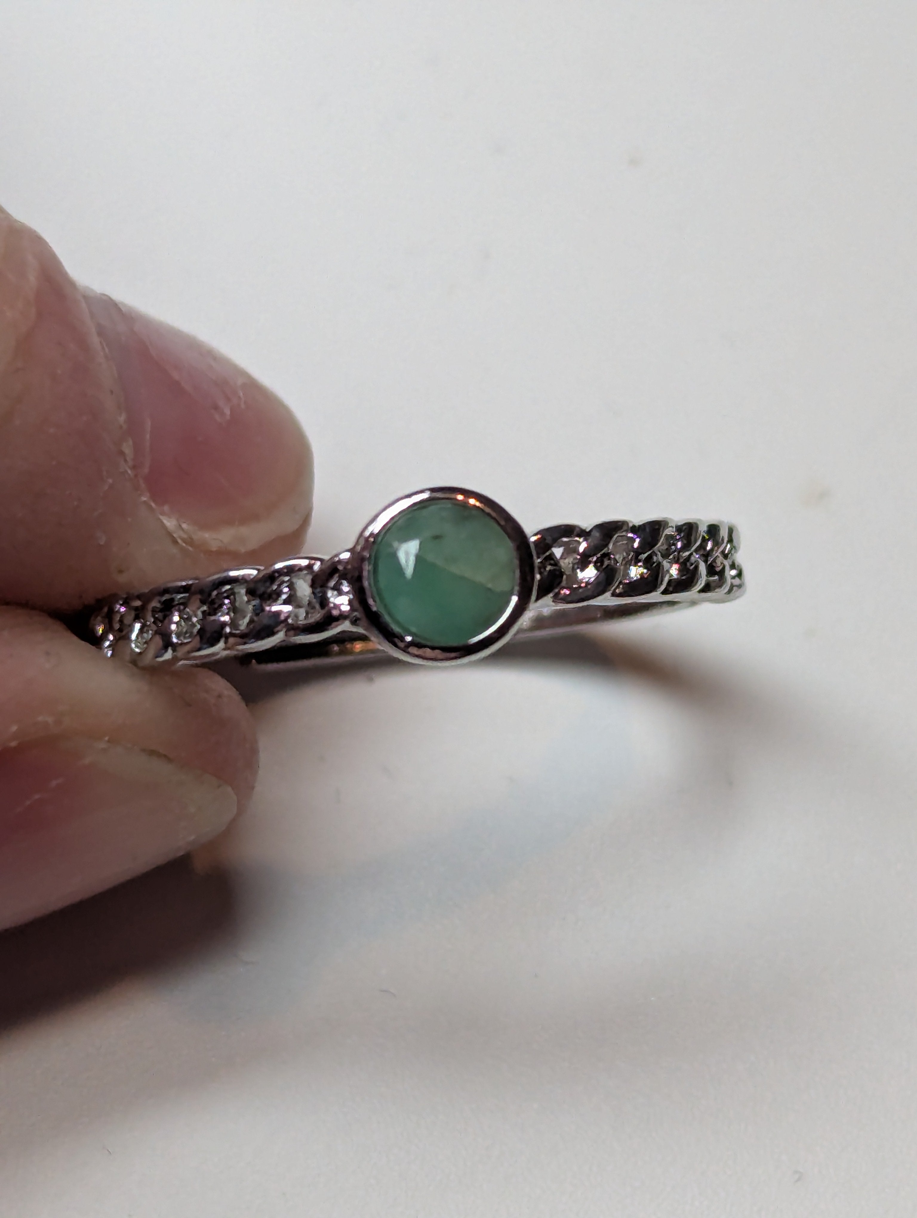 Green Aventurine crystal Adjustable ring