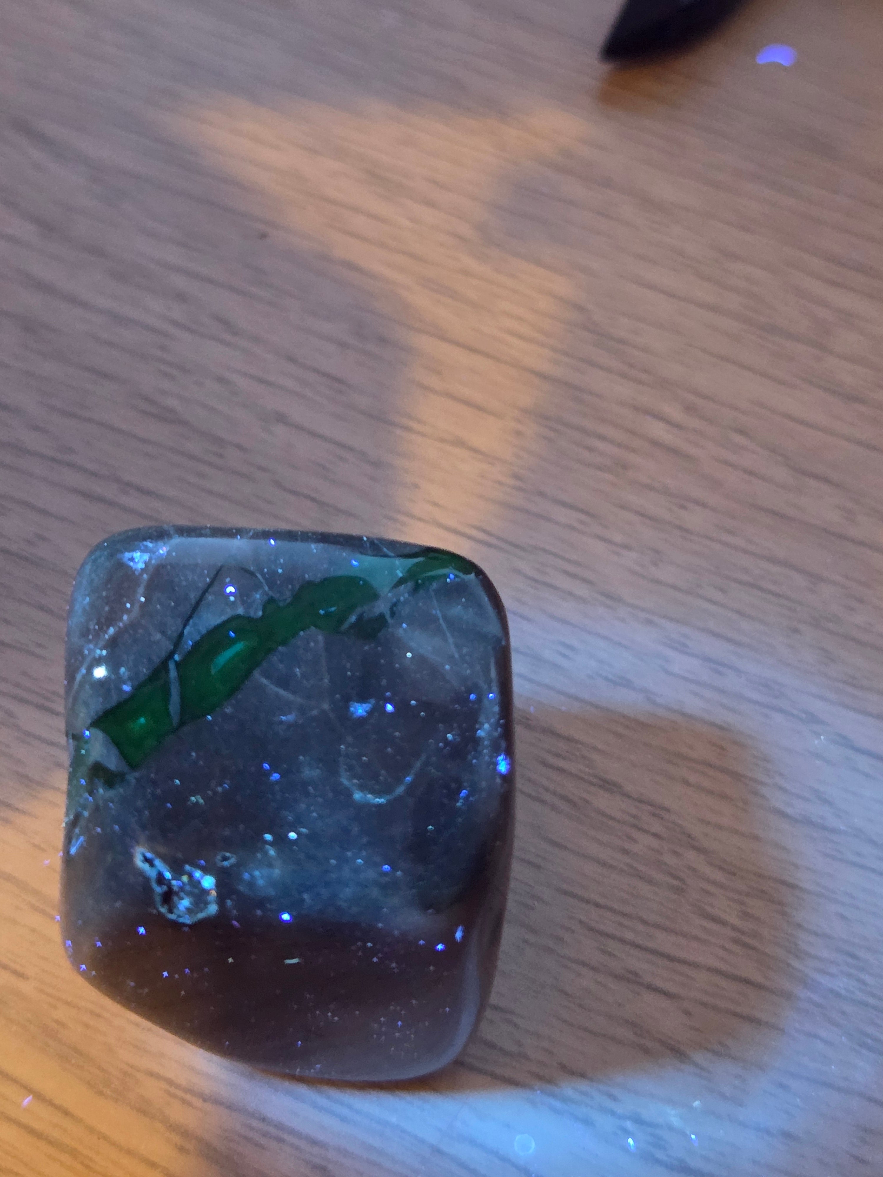Volcano Agate crystal cube