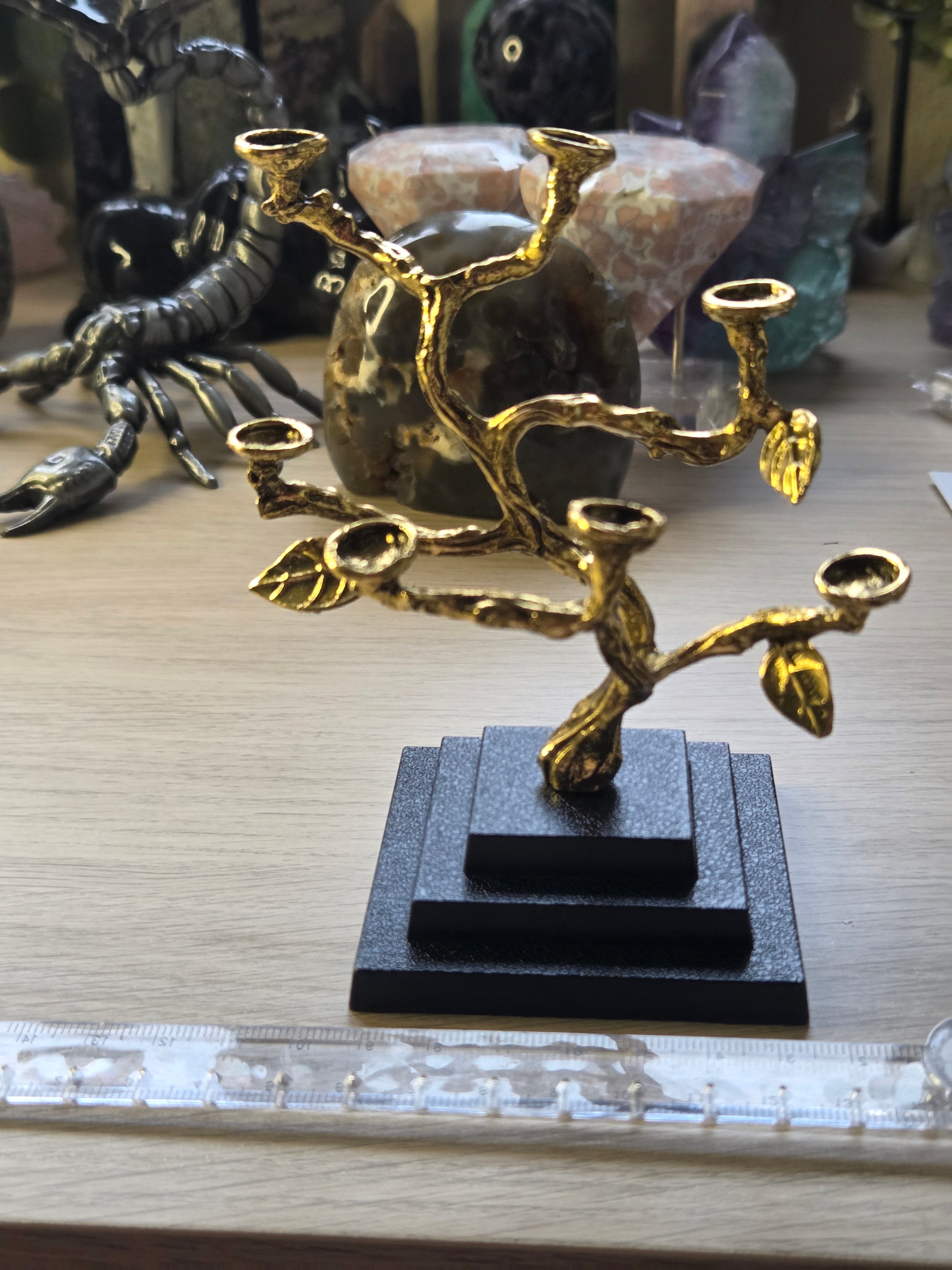 Crystal Gold mini sphere stands