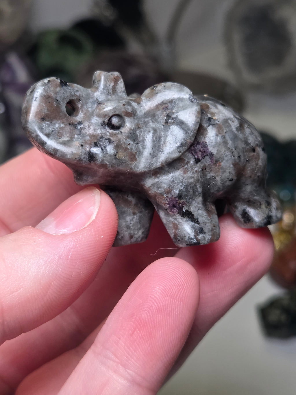 Crystal Elephant carving