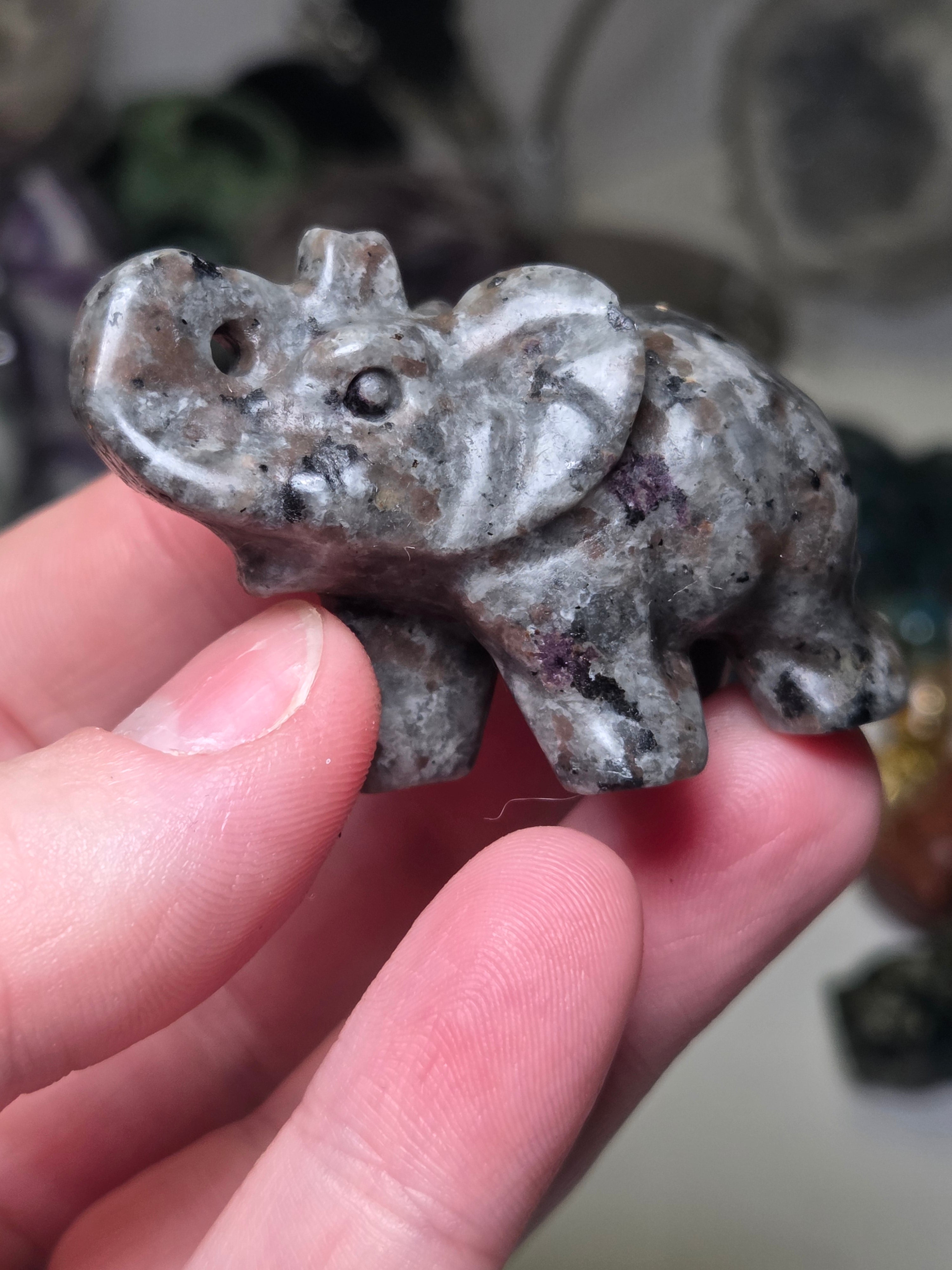 Crystal Elephant carving