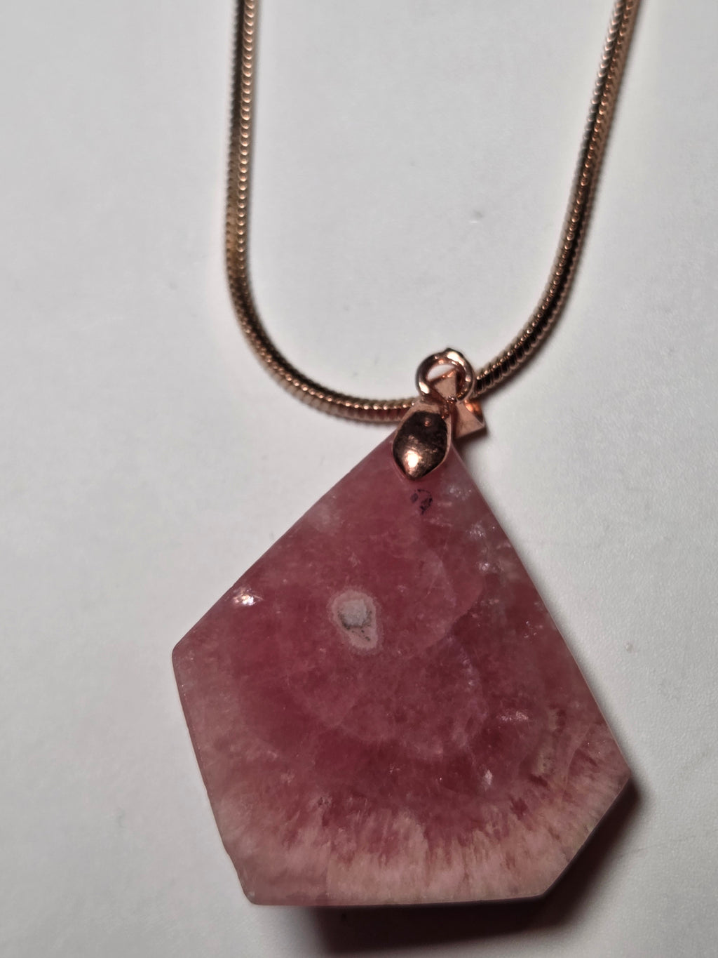 Rhodochrosite crystal handmade necklace