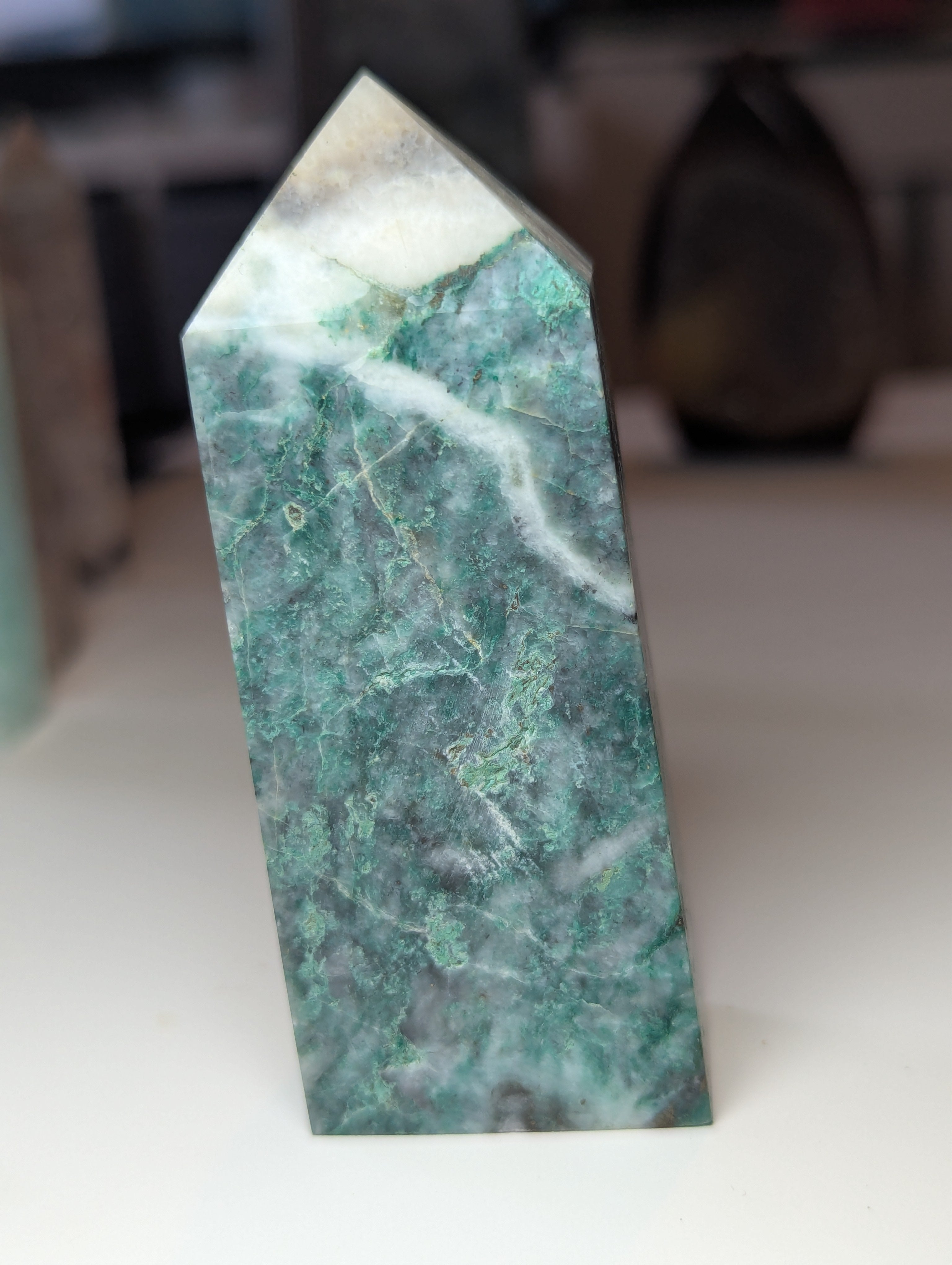 Green Turquoise crystal tower
