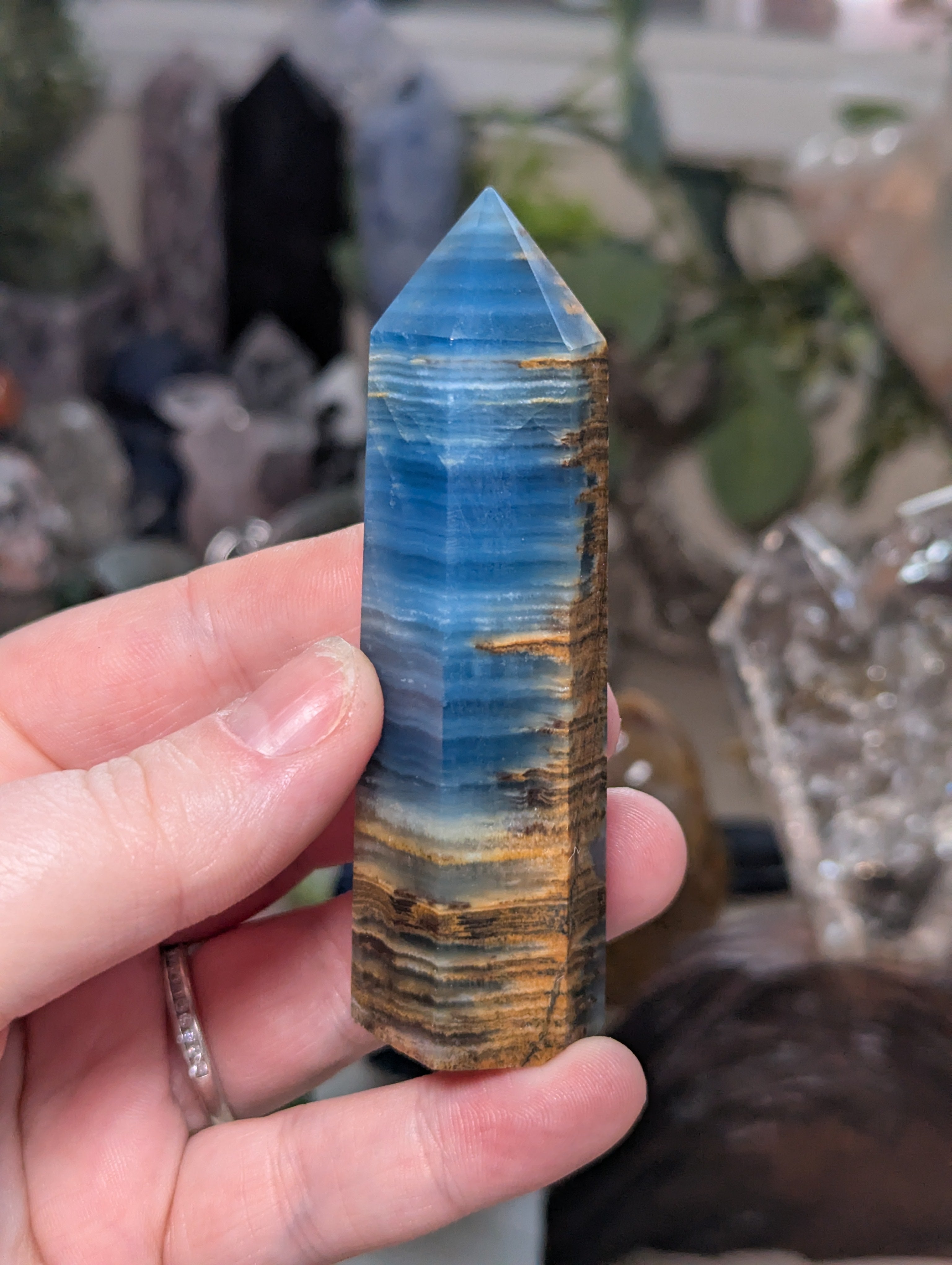 Blue onx crystal tower