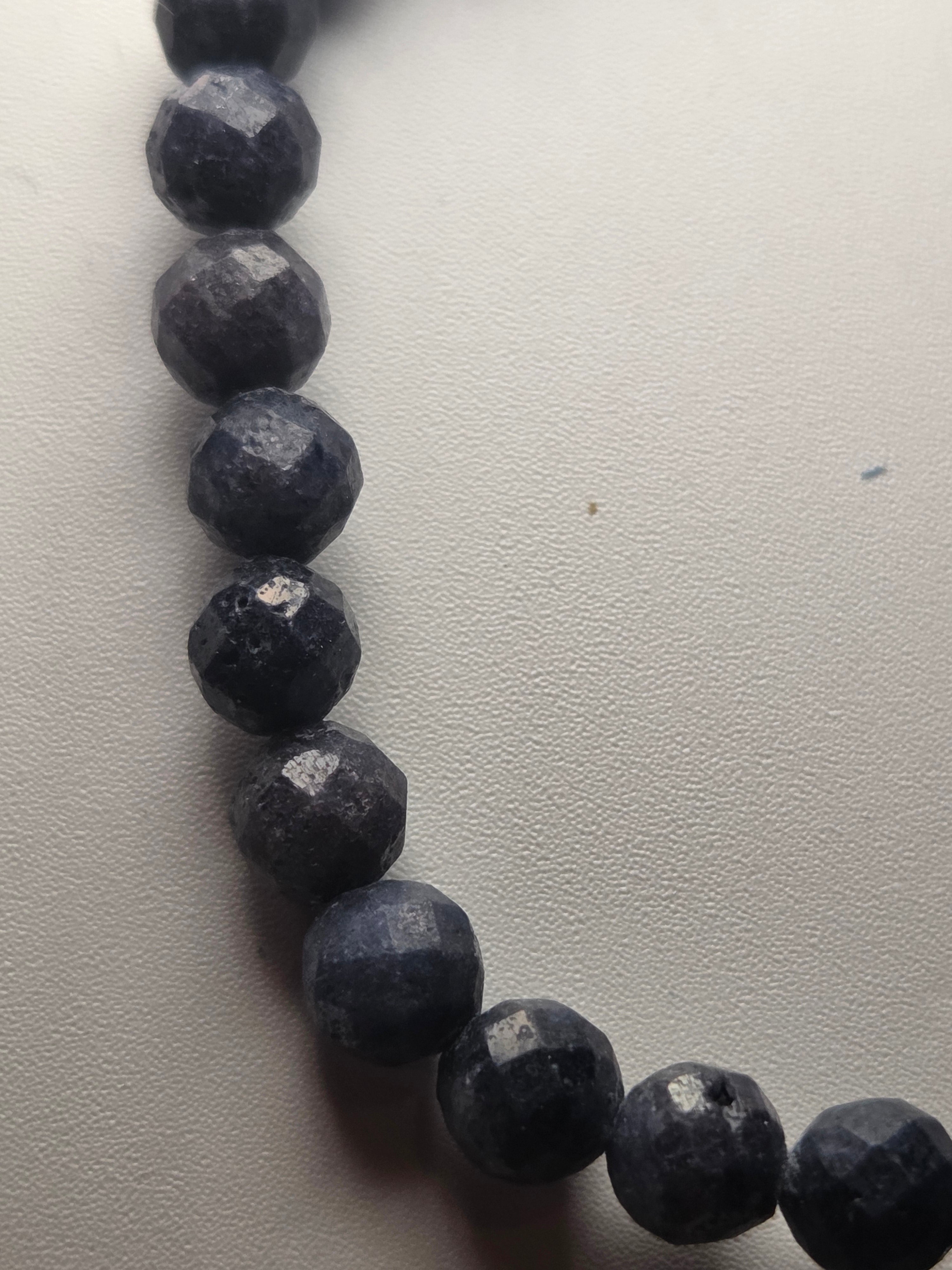 Genuine Sapphire round faceted bracelet