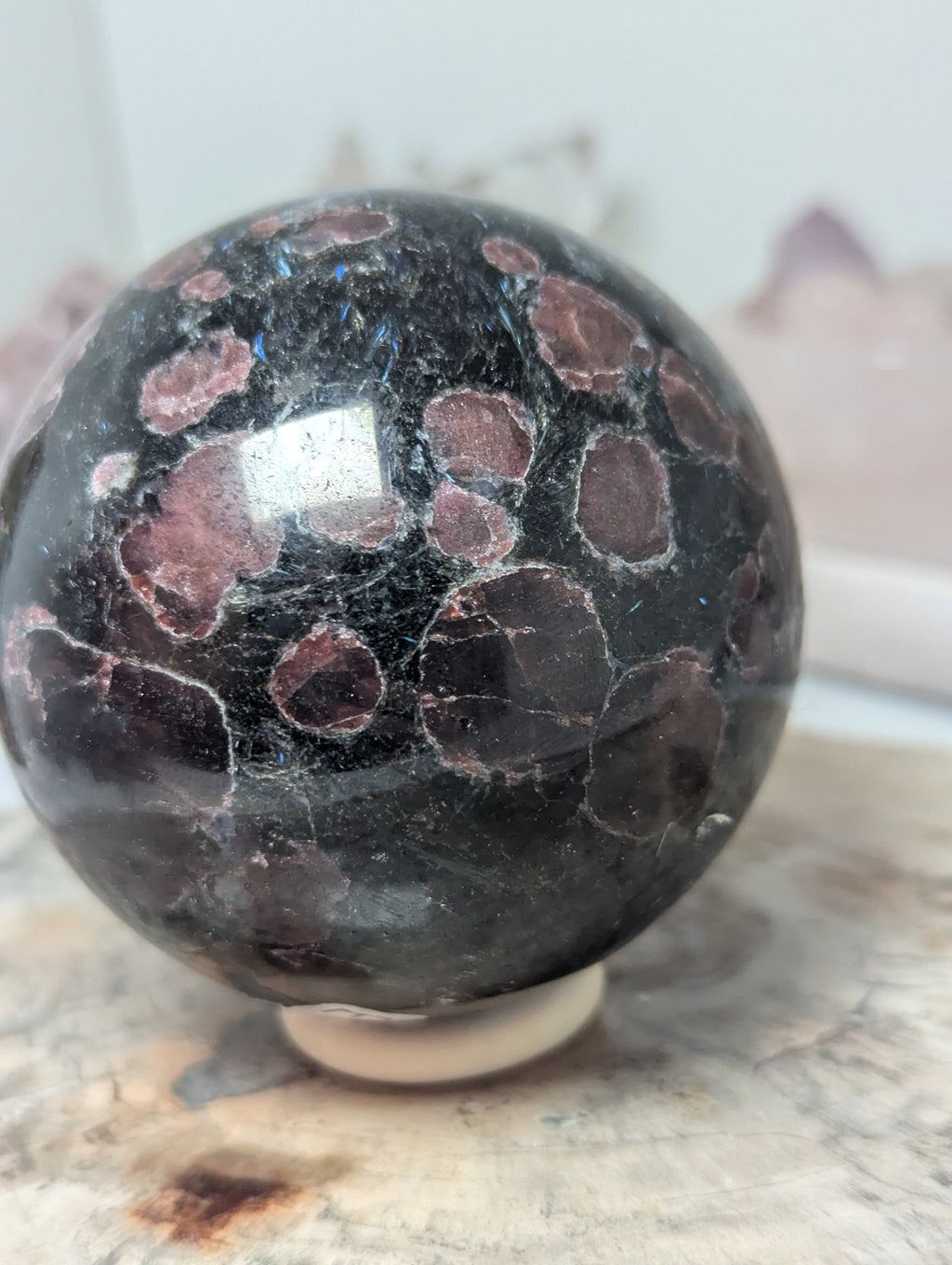 Garnet in Astrophylite sphere