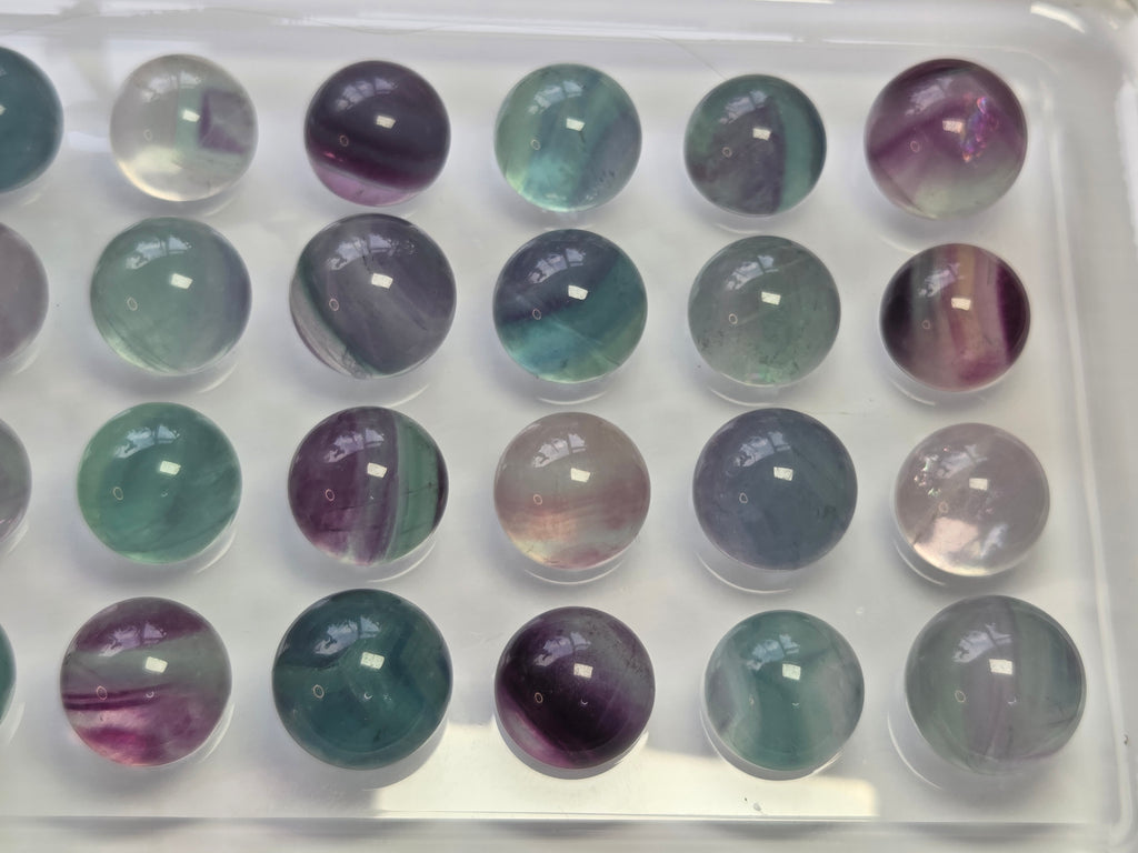 Rainbow Fluorite mini spheres