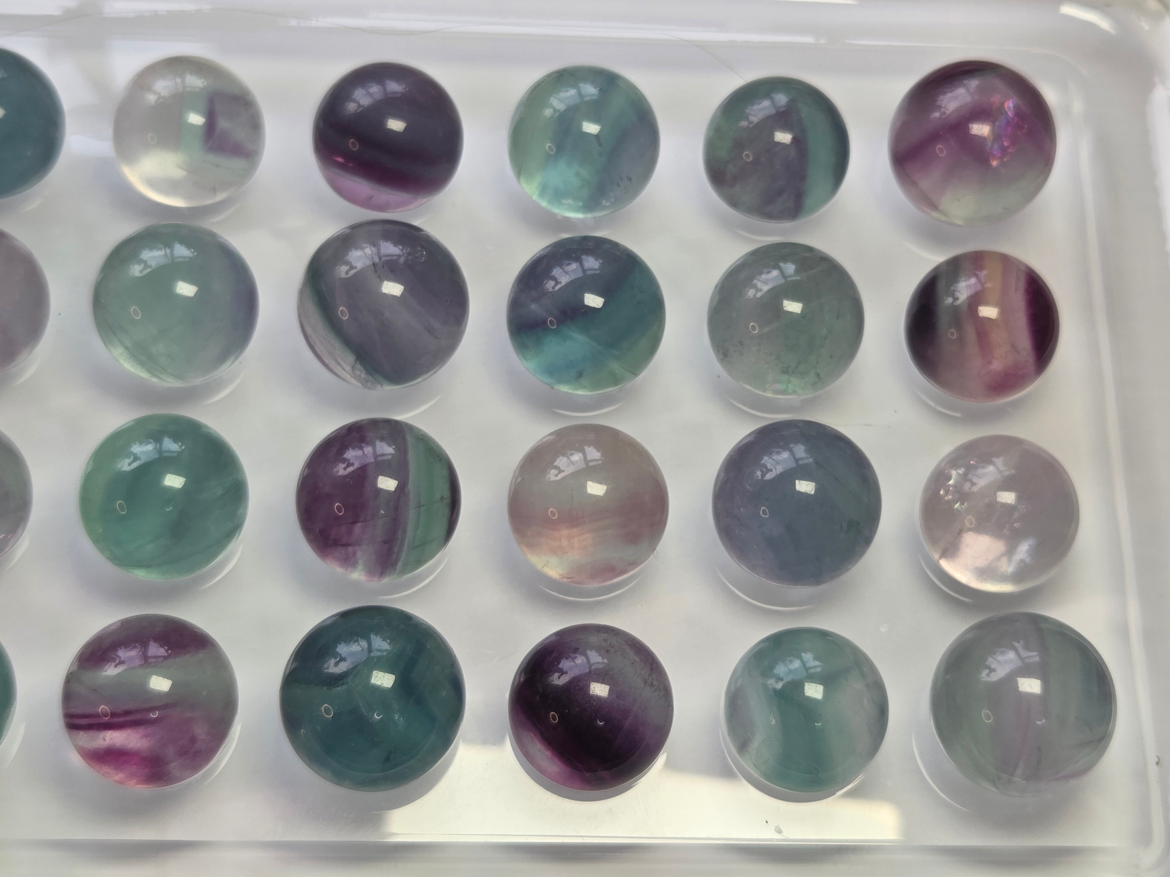 Rainbow Fluorite mini spheres