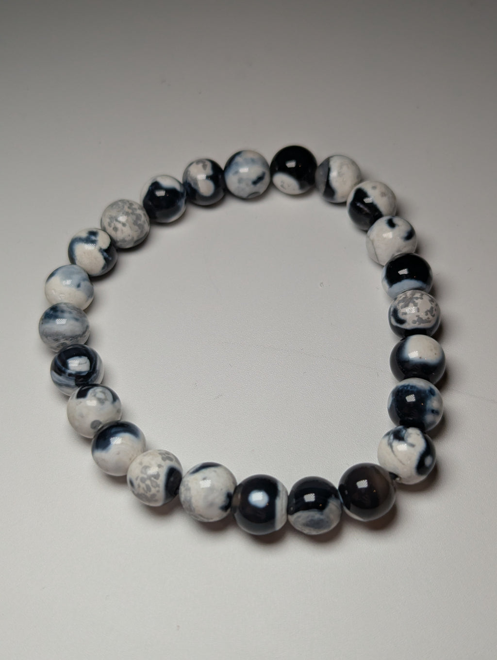 Orca agate crystal bracelet