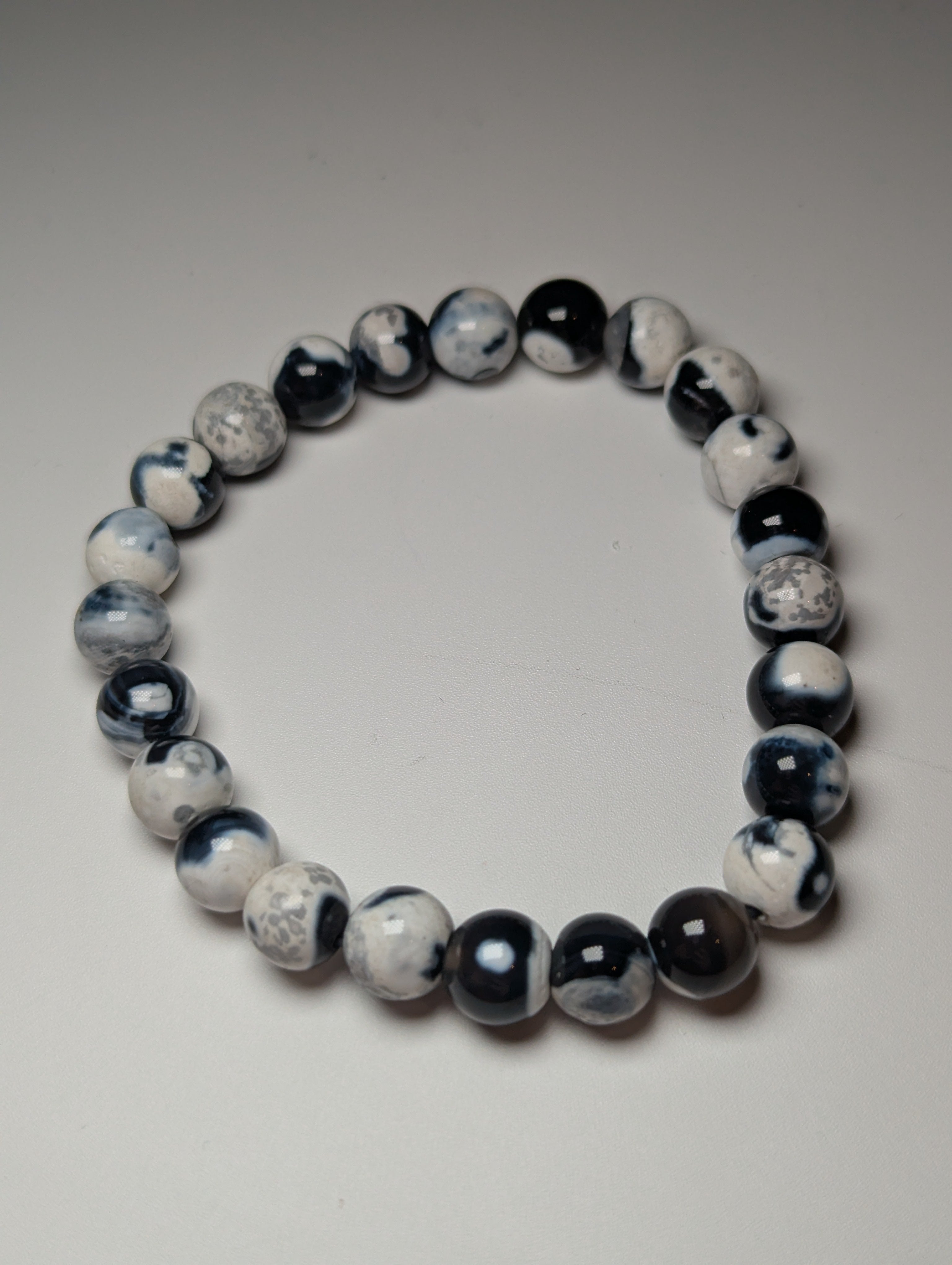 Orca agate crystal bracelet