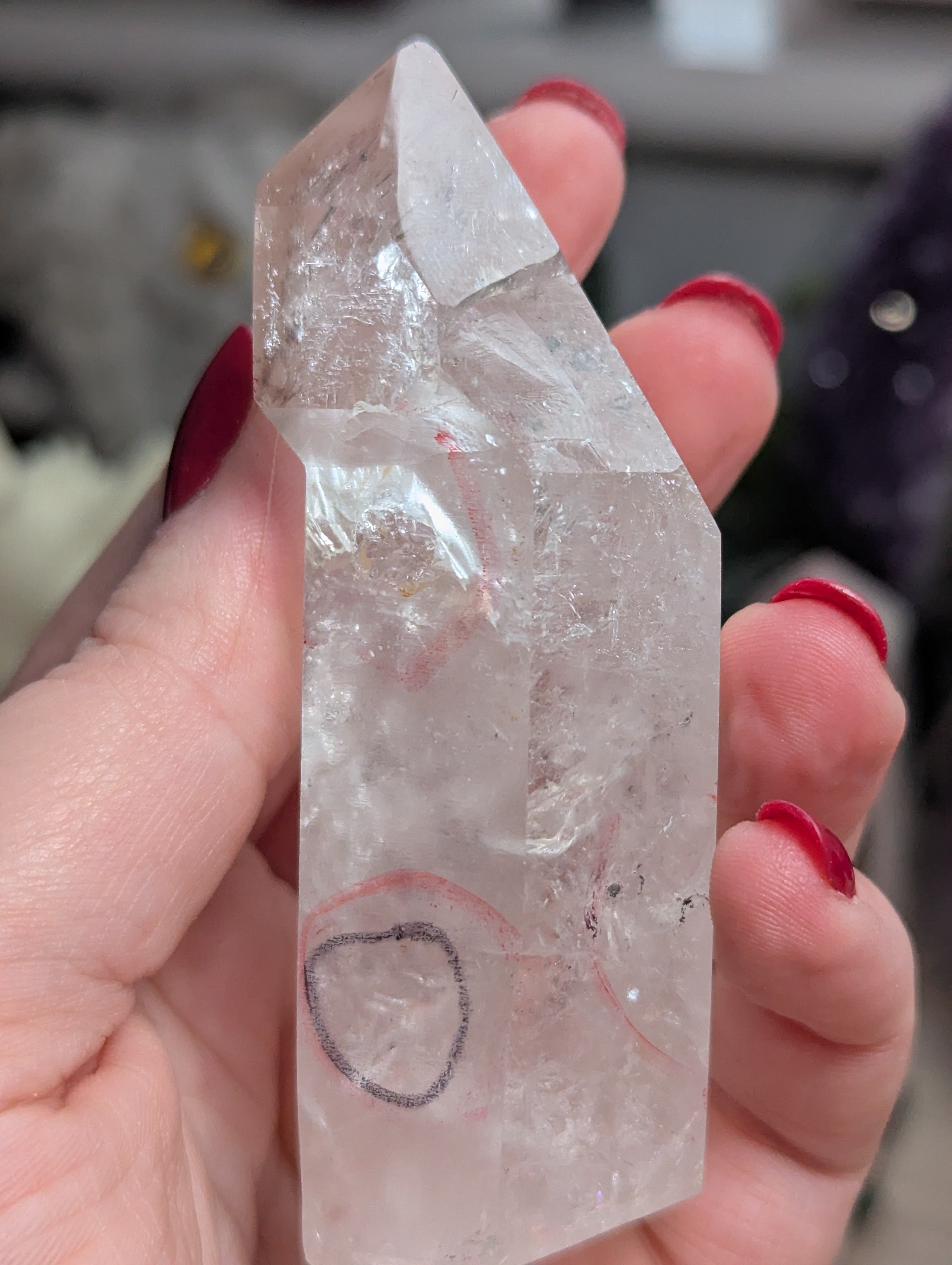 Large  enhydro crystal raw tower