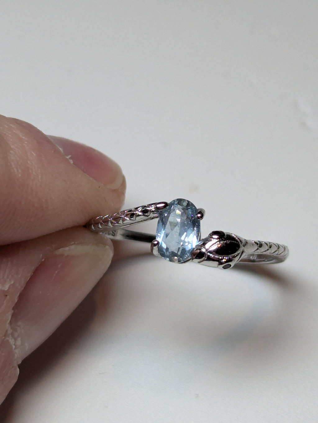 Aquamarine 0.5carrot Adjustable ring