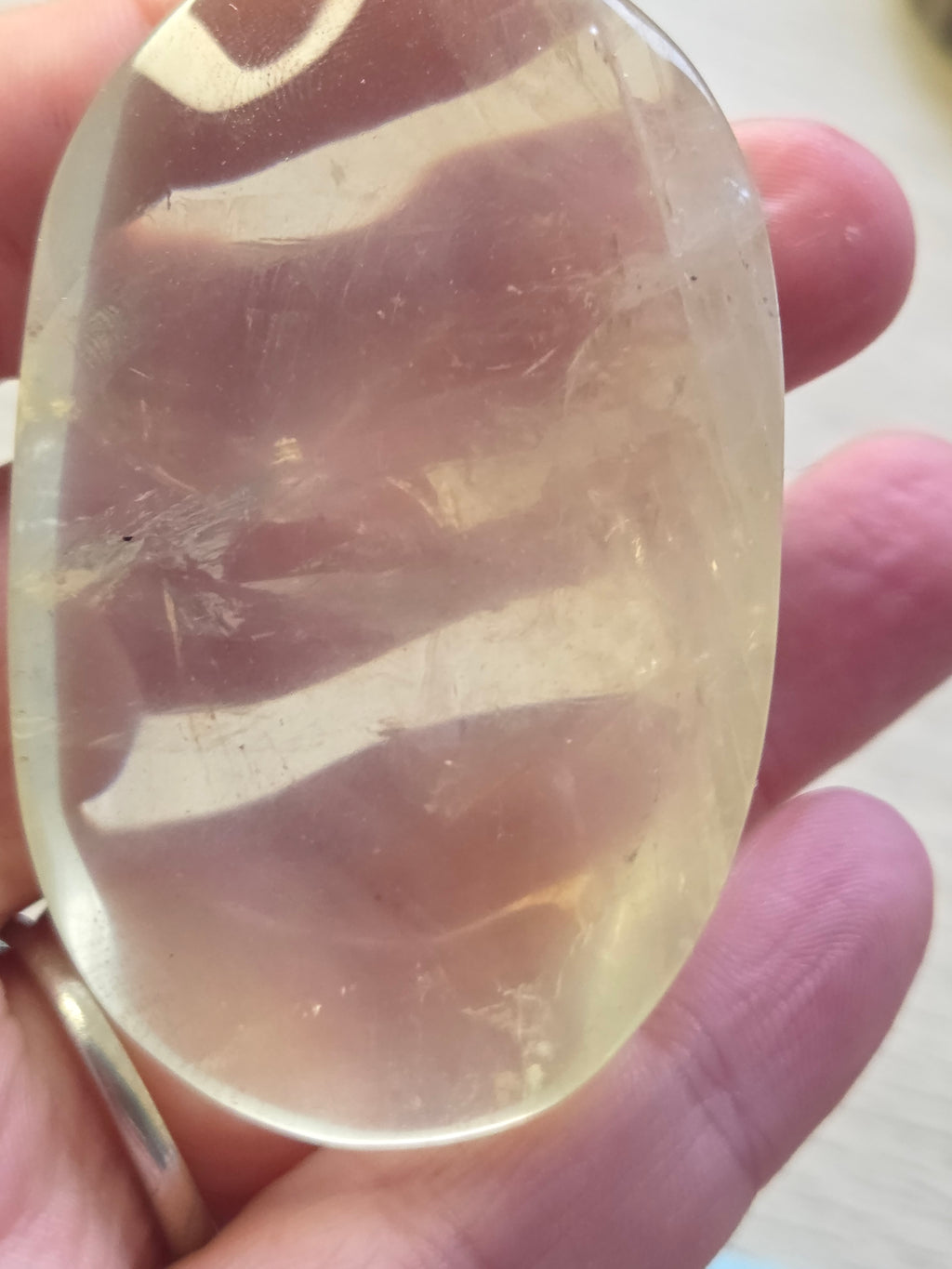 Natural Citrine crystal palm stone grade AAAA