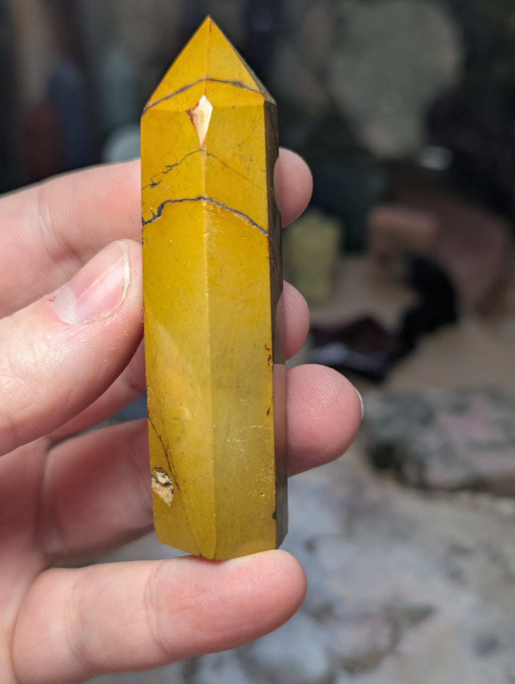 Mookite crystal tower with imperfections