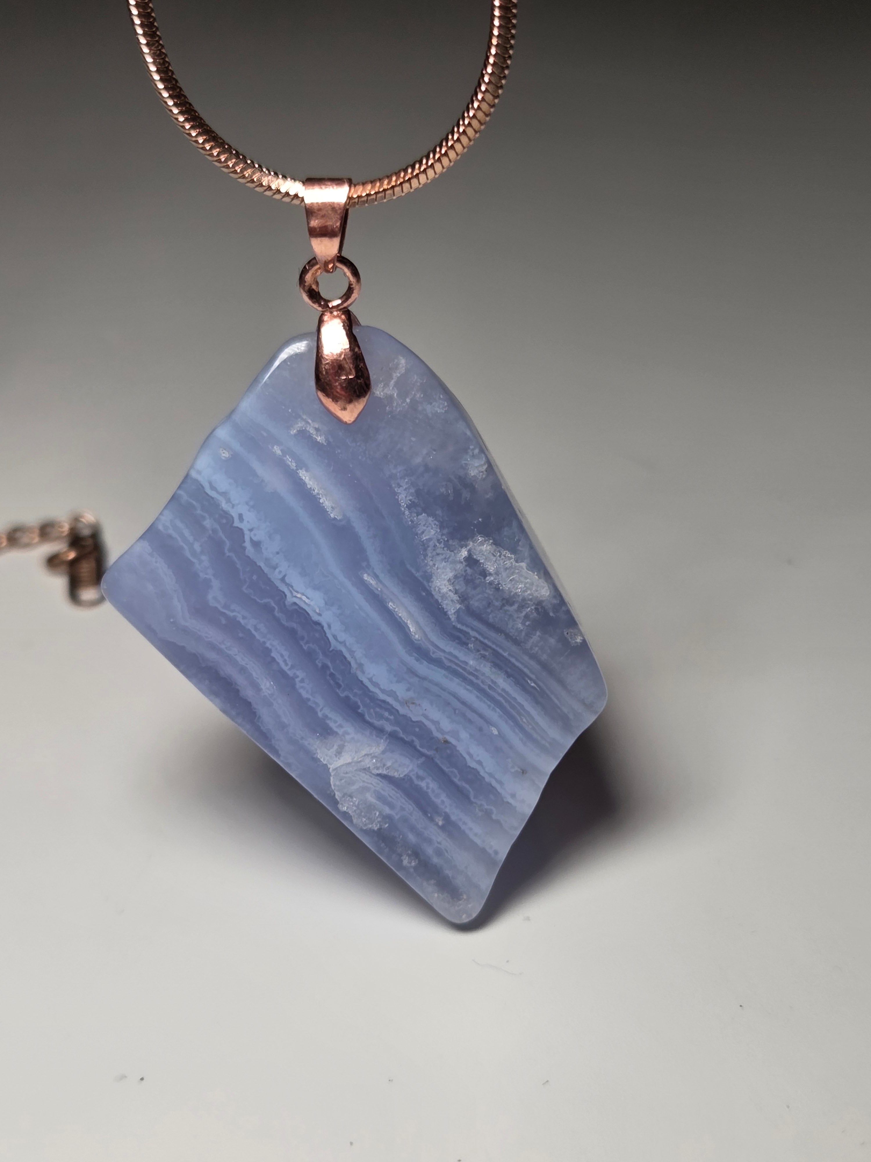 Blue lace handmade necklace