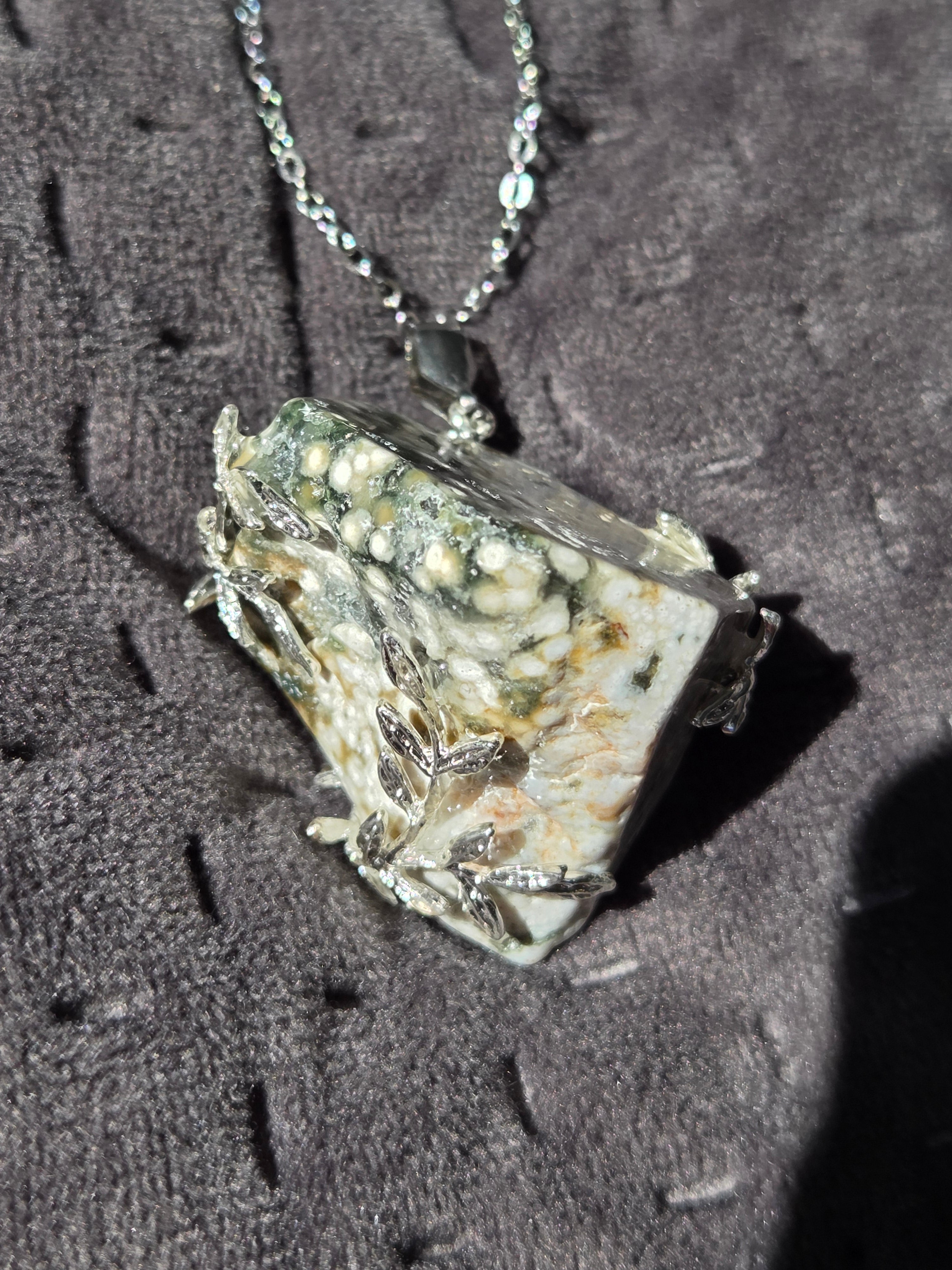Ocean Jasper crystal necklace