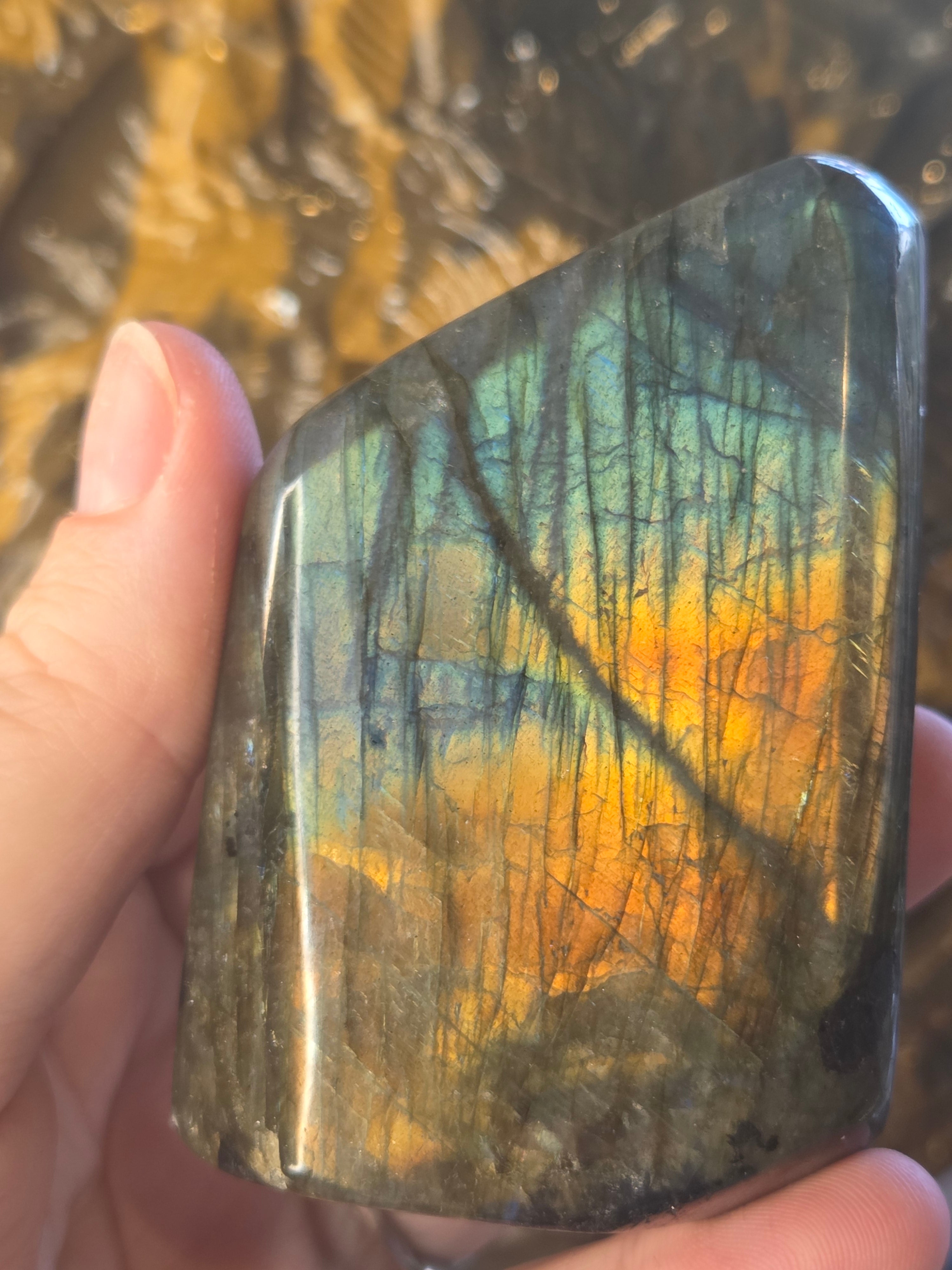 Labradorite crystal freeform