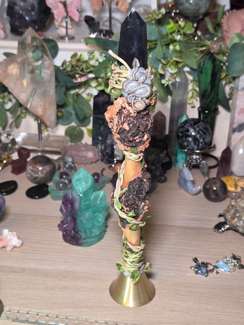 Crystal wand with bell