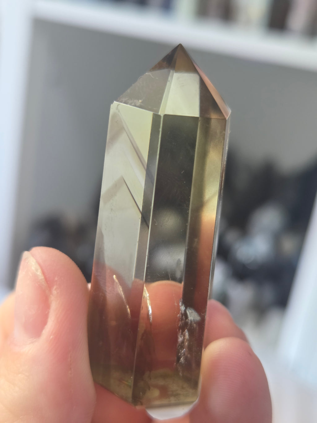 Phantom citrine crystal tower