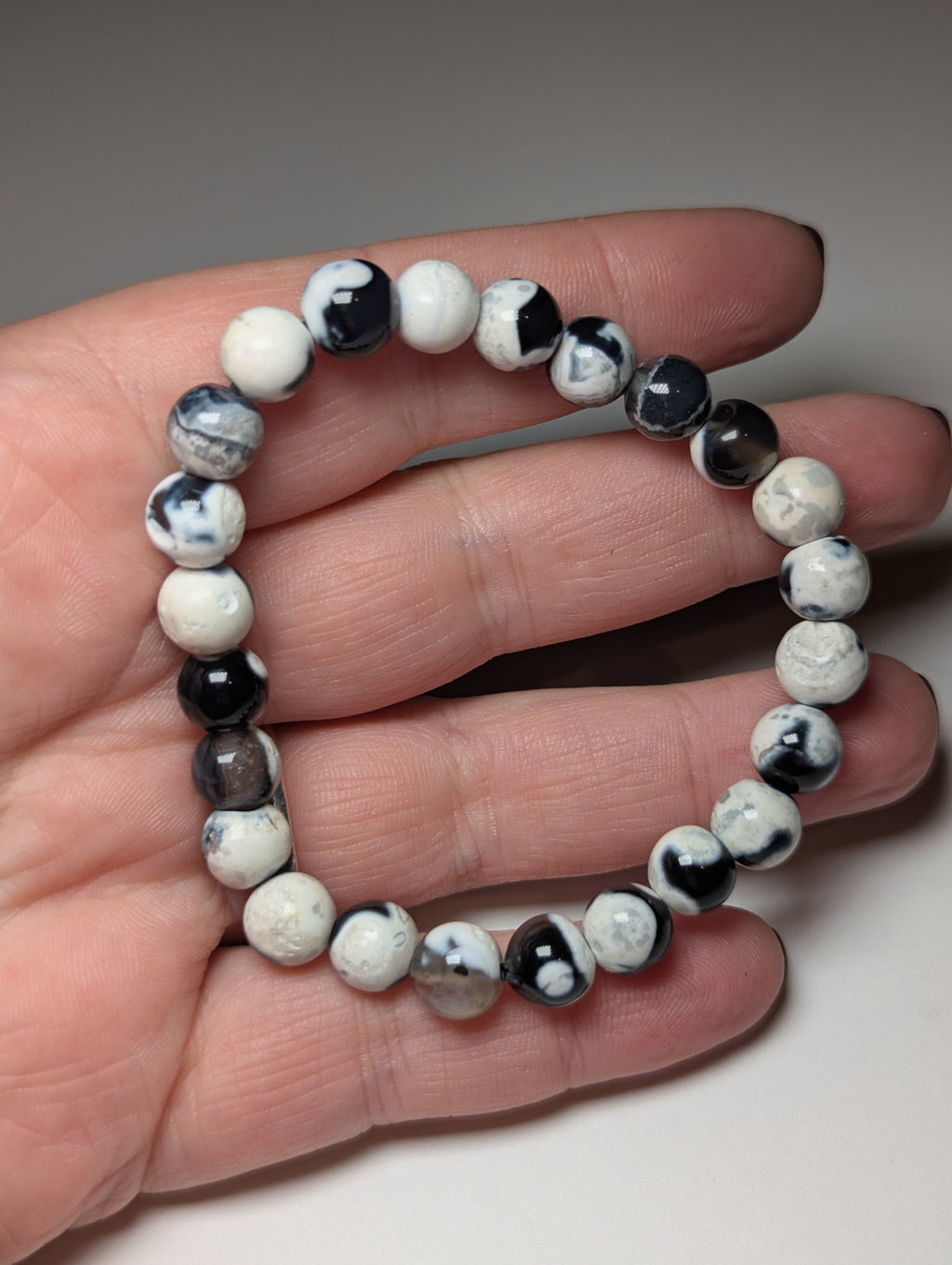 Orca agate crystal bracelet