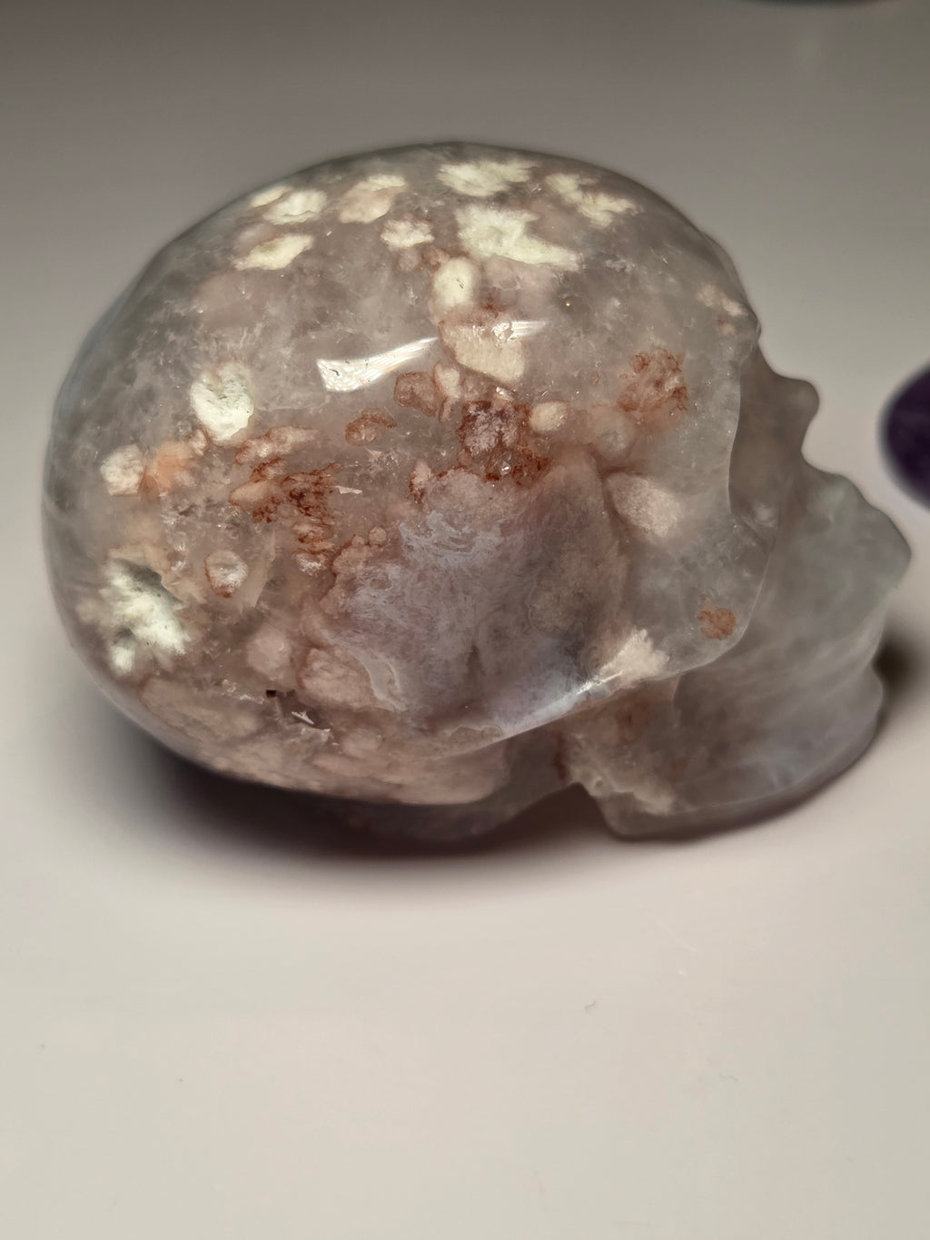 Pink Amethyst with Flowers