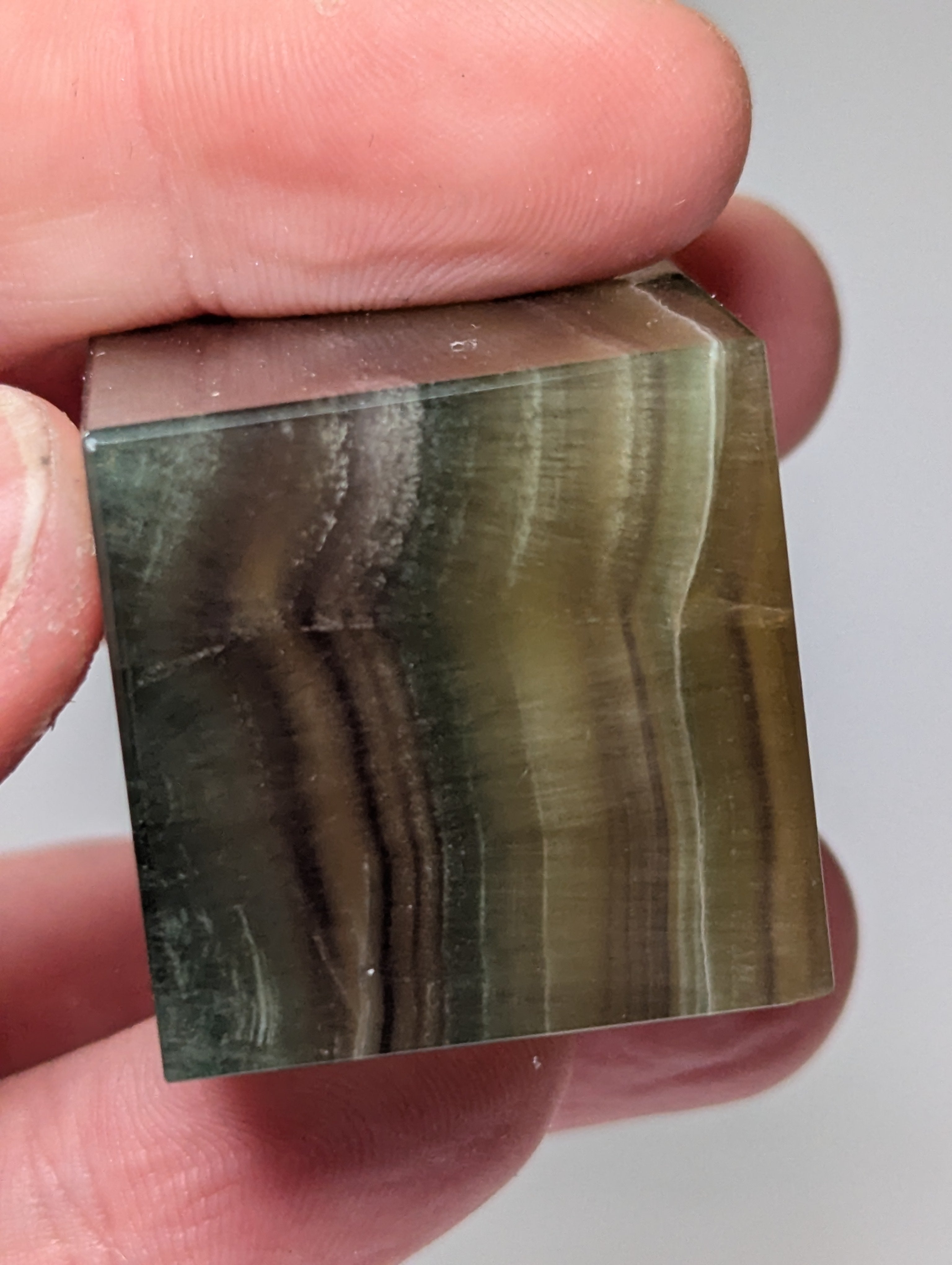 Mango flourite crystal cube