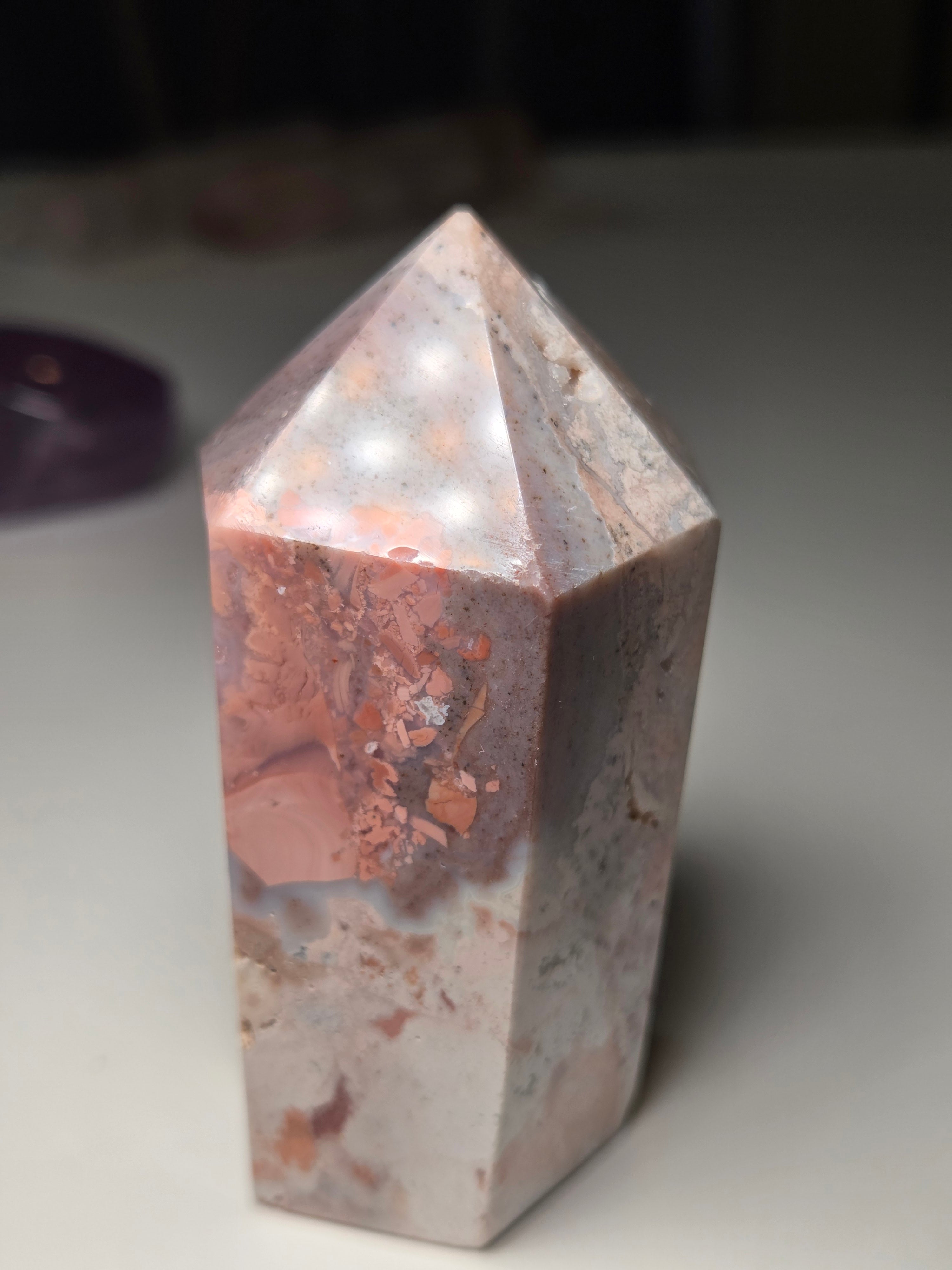Cotton candy pink tall cupcake carving with Imperfections