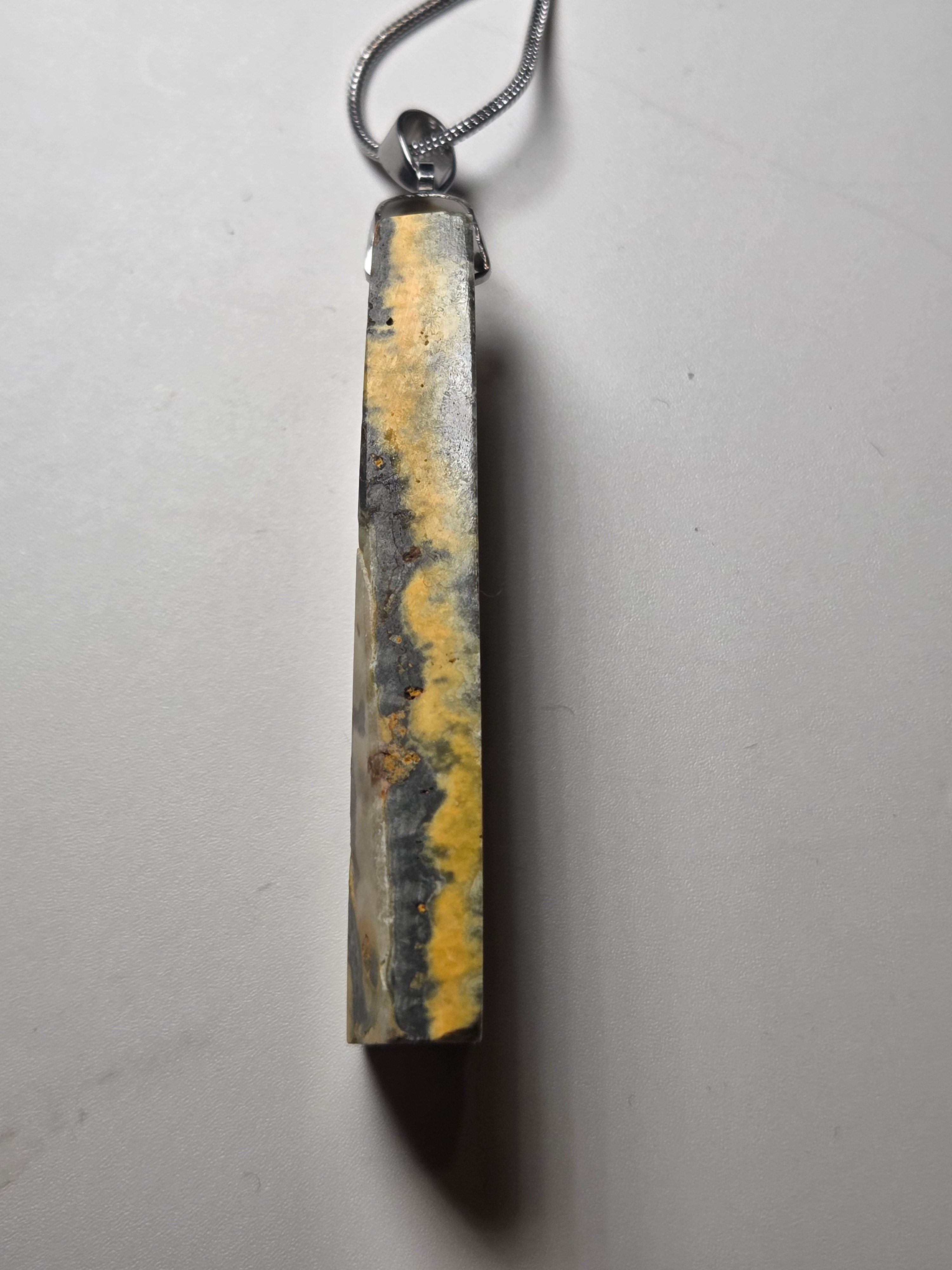 Bumblebee jasper crystal handmade necklace