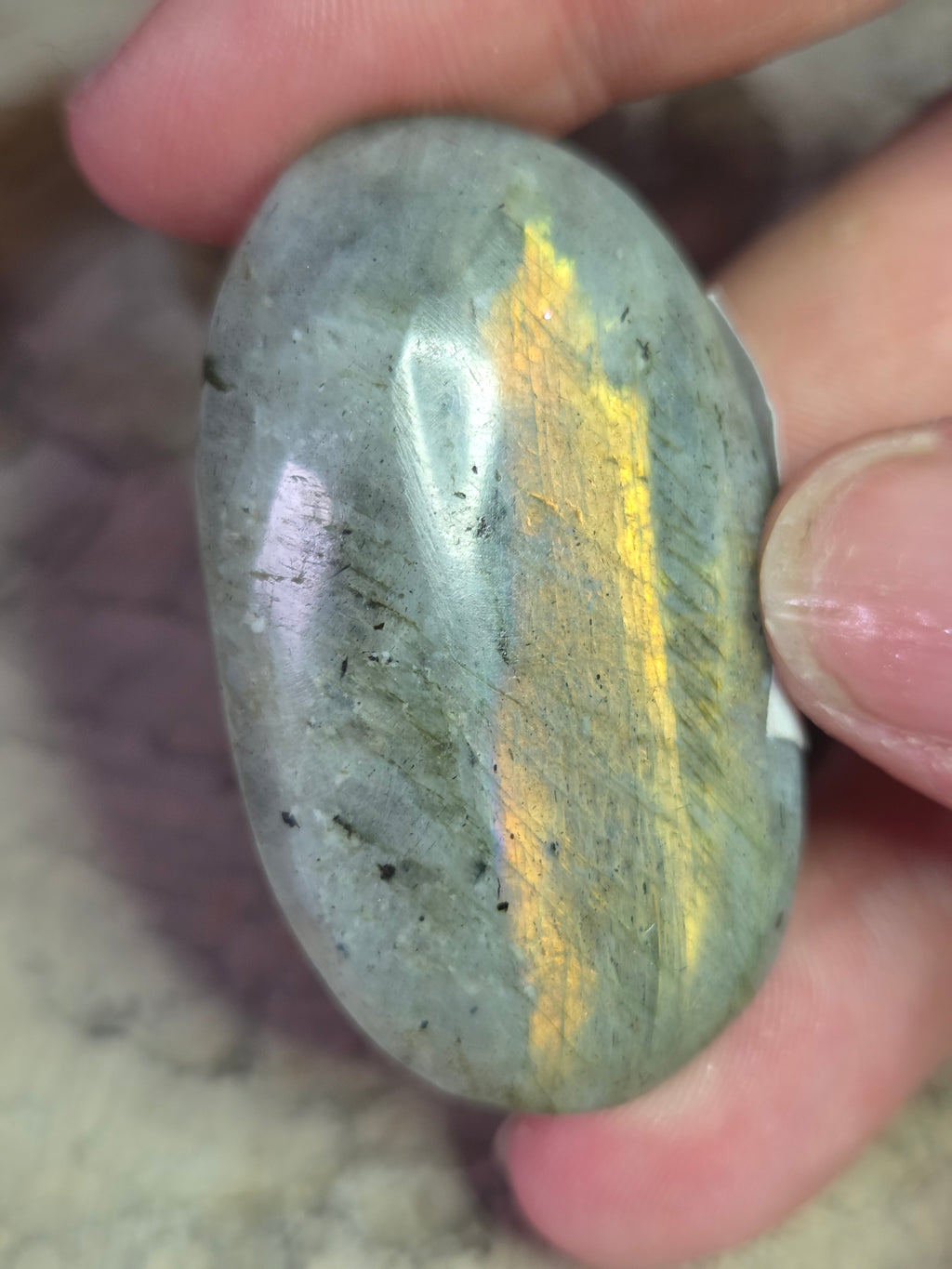 Labradorite crystal palm stone