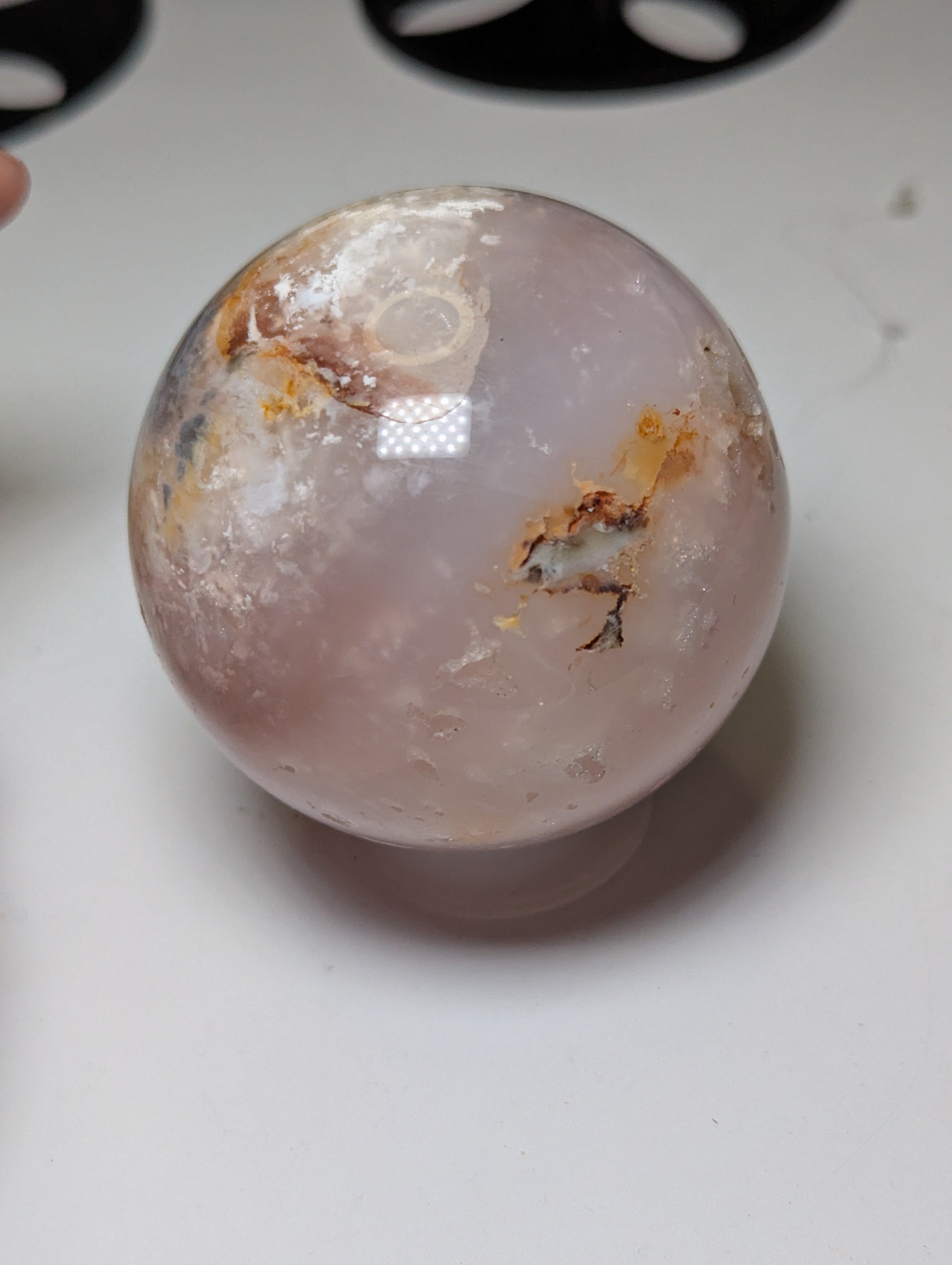 Pink Amethyst crystal sphere