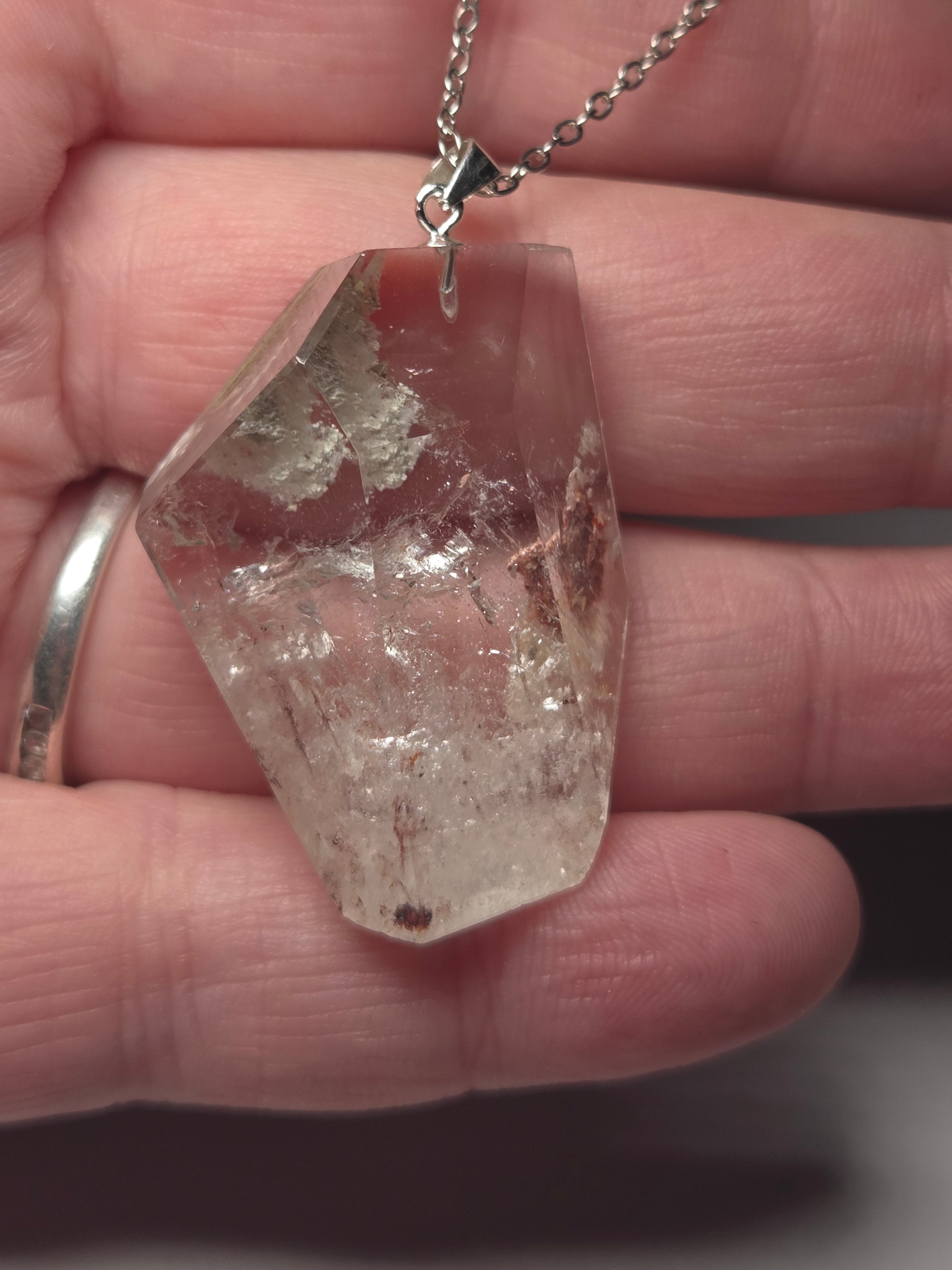 Grade A Garden quartz crystal handmade necklace