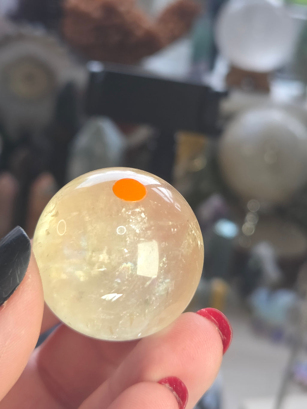 Small Citrine crystal sphere