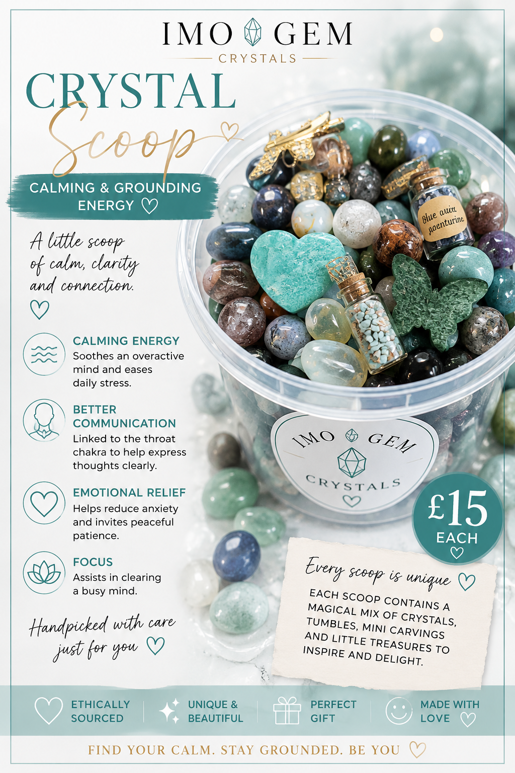 Calming & Grounding Crystal Scoop