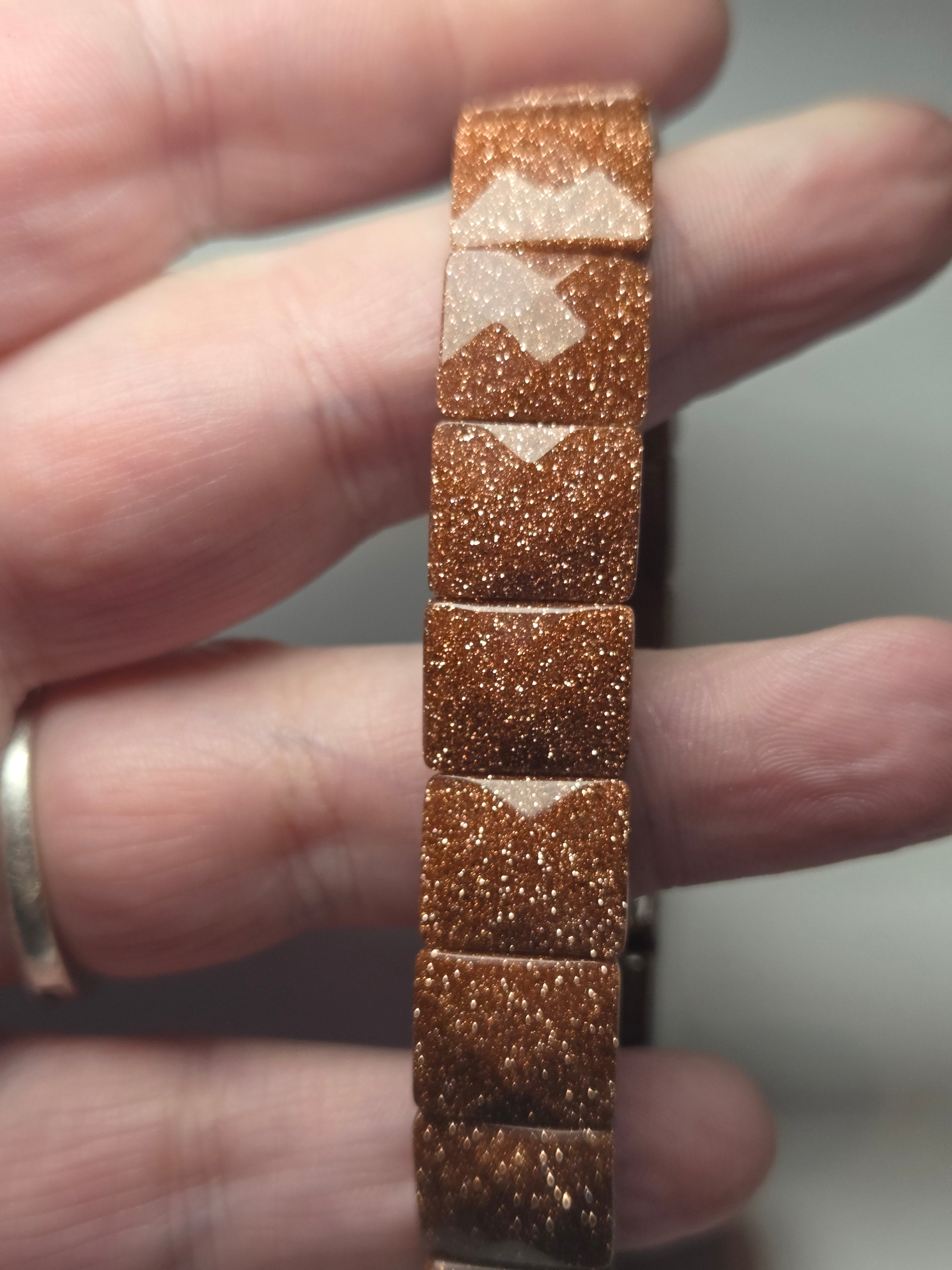 Golden sandstone crystal bracelet