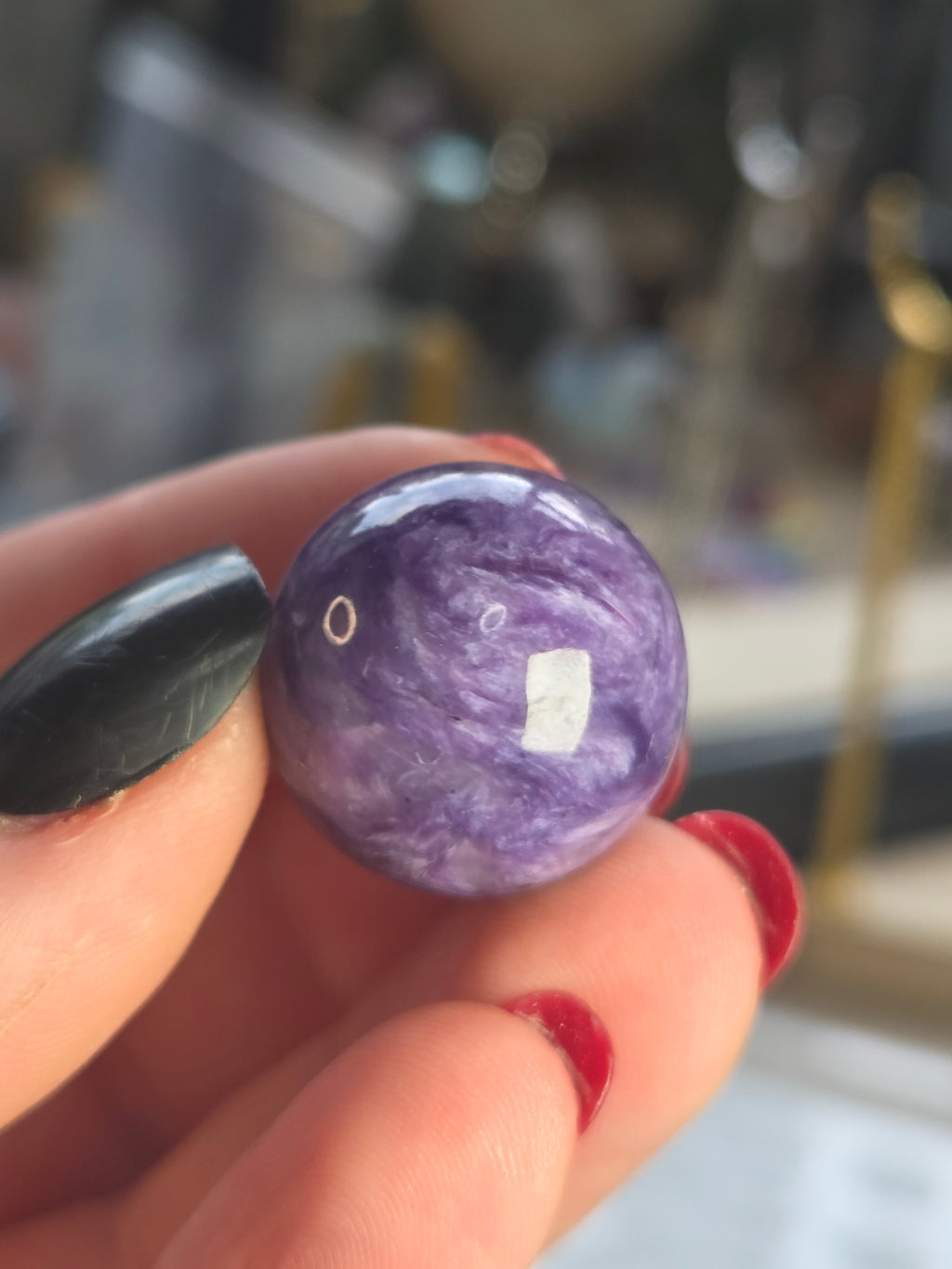 Charoite mini sphere