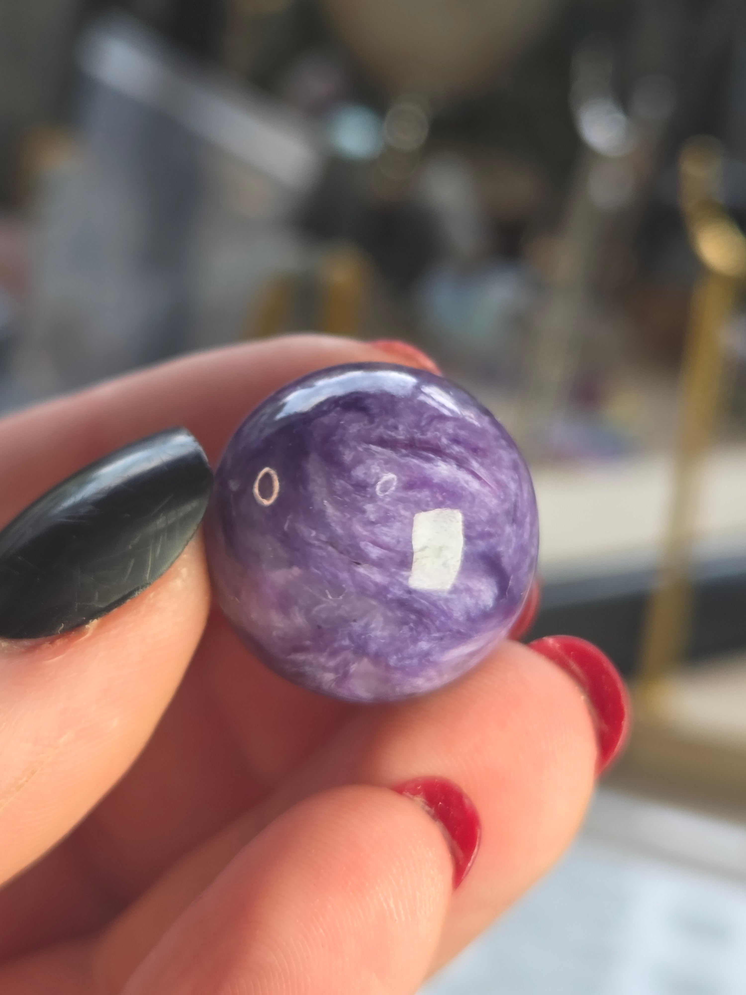 Charoite mini sphere