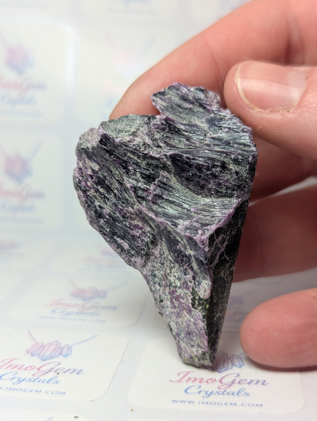 Stichtite crystal specimen