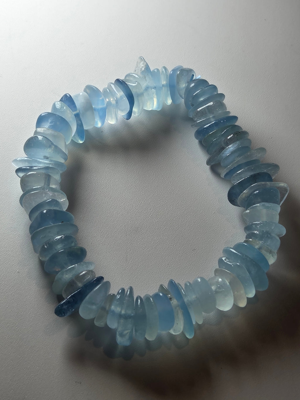 Aquamarine crystal bracelet